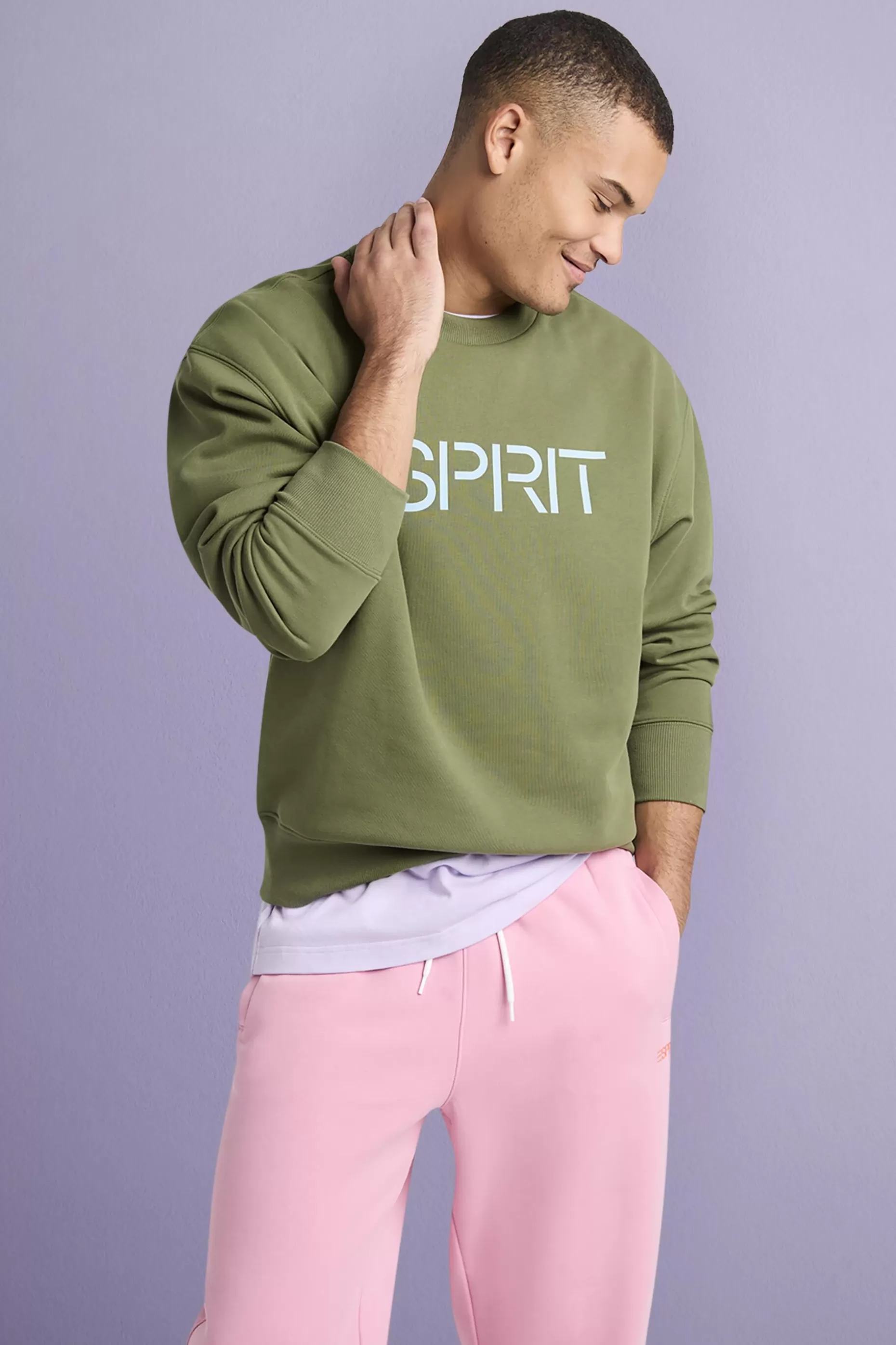 ESPRIT Cotton Fleece Logo Sweatshirt at our Online Shop *Men Sweatshirts + Hoodies