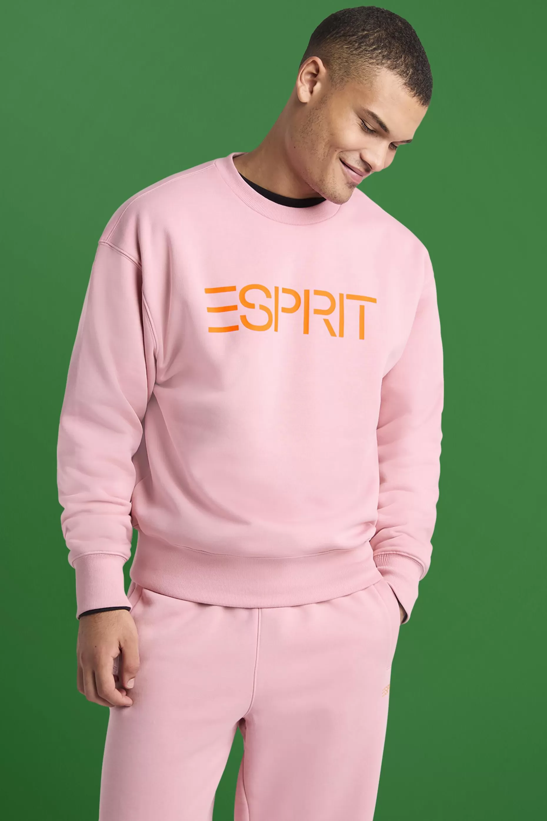 ESPRIT Cotton Fleece Logo Sweatshirt at our Online Shop *Men Sweatshirts + Hoodies