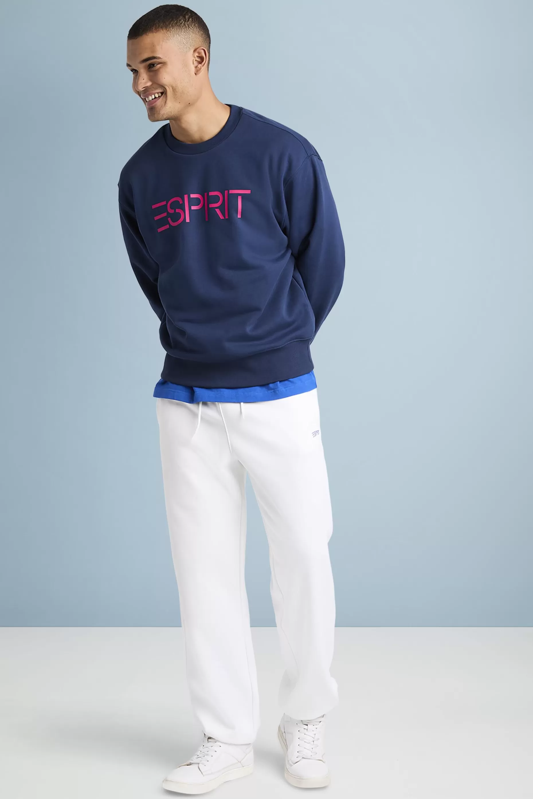 ESPRIT Cotton Fleece Logo Sweatshirt at our Online Shop *Men Sweatshirts + Hoodies