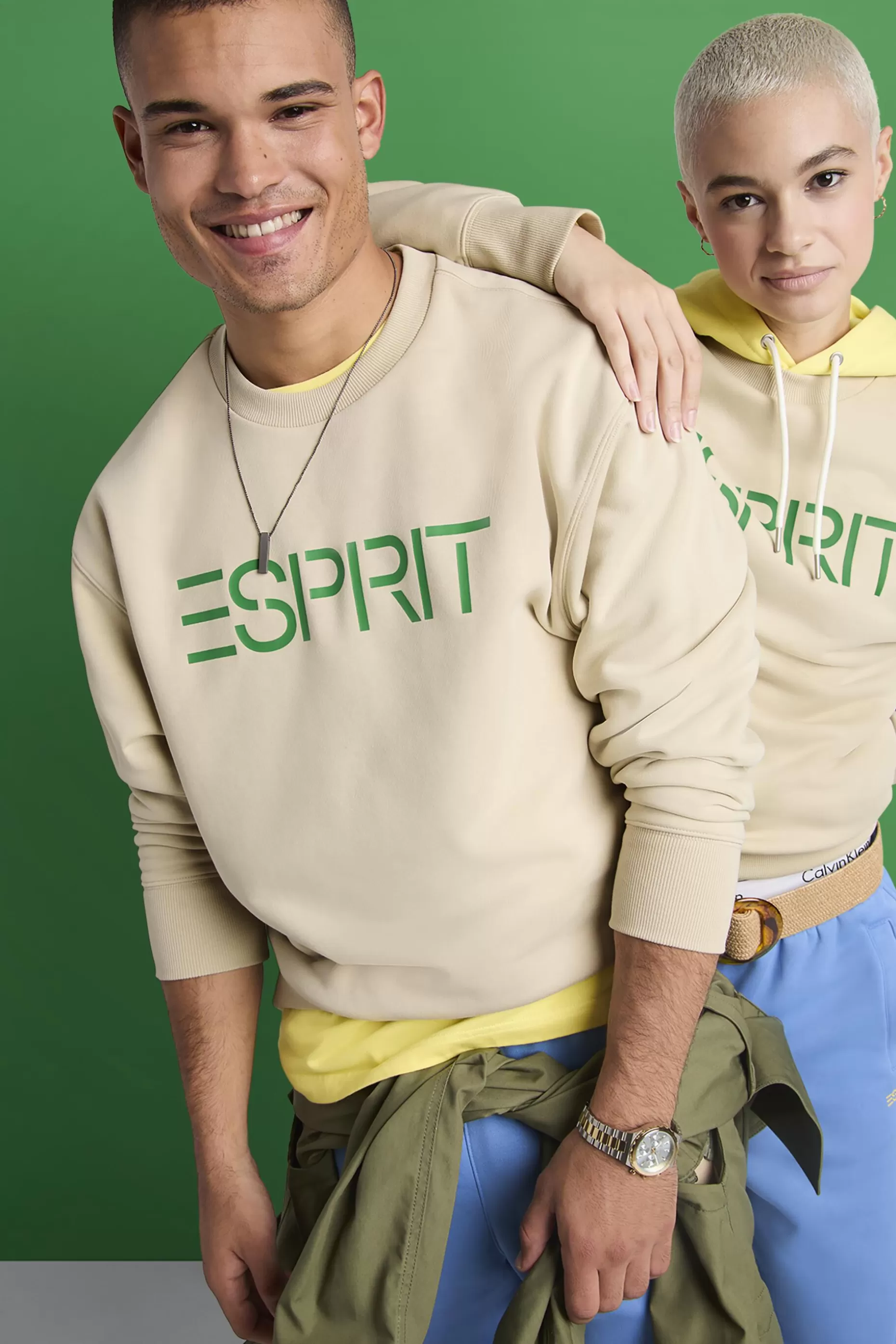 ESPRIT Cotton Fleece Logo Sweatshirt at our Online Shop *Men Sweatshirts + Hoodies