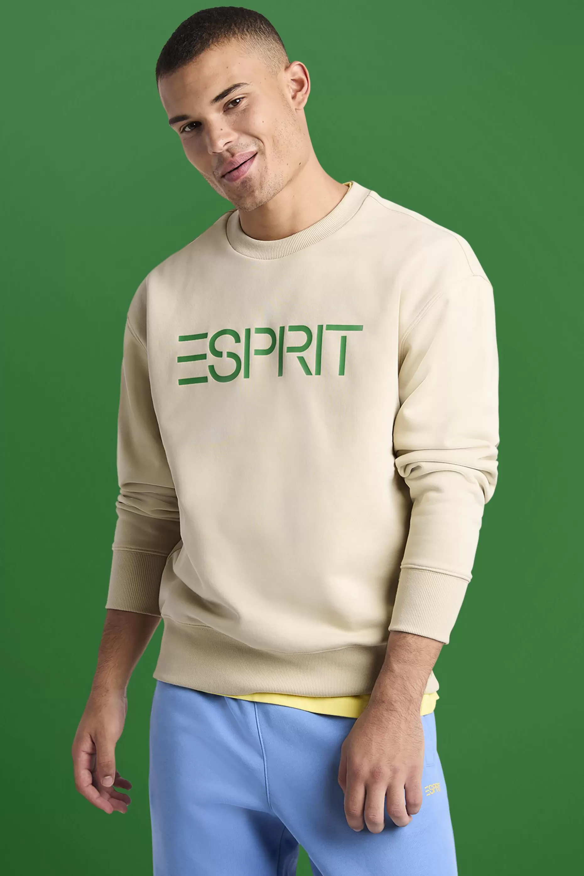 ESPRIT Cotton Fleece Logo Sweatshirt at our Online Shop *Men Sweatshirts + Hoodies