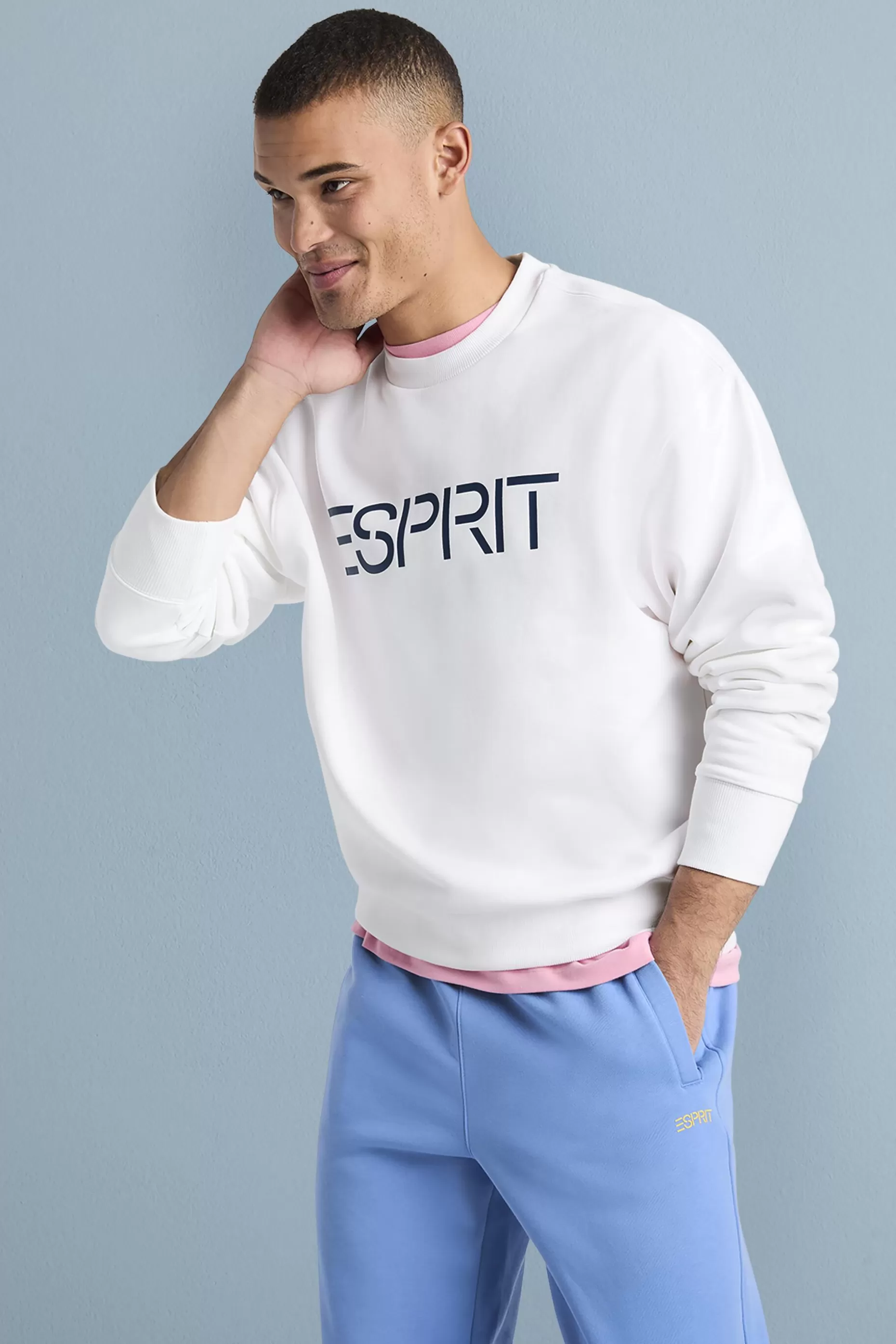 ESPRIT Cotton Fleece Logo Sweatshirt at our Online Shop *Men Sweatshirts + Hoodies