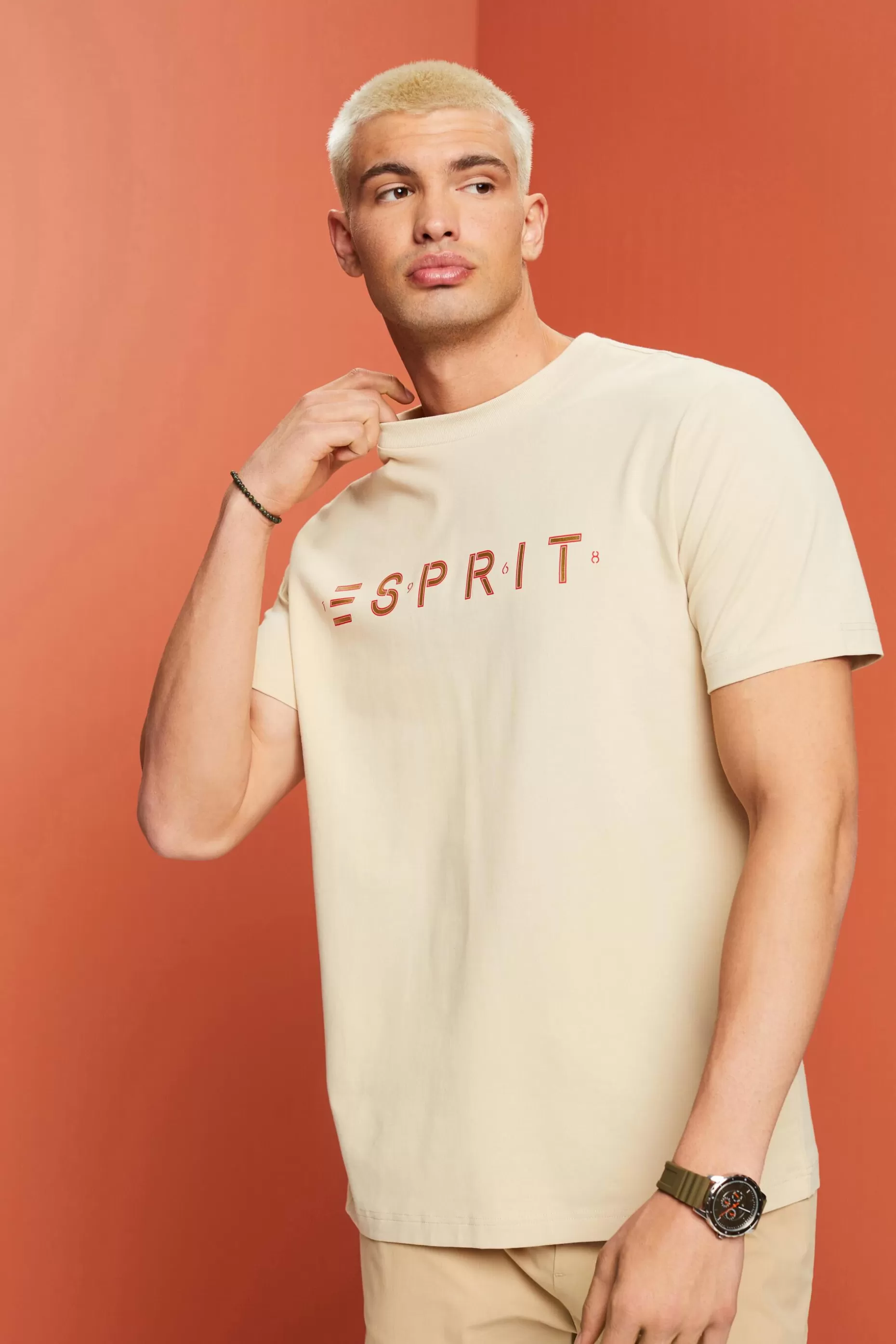 ESPRIT Cotton Jersey Logo T-Shirt at our Online Shop *Men T-Shirts + Polos