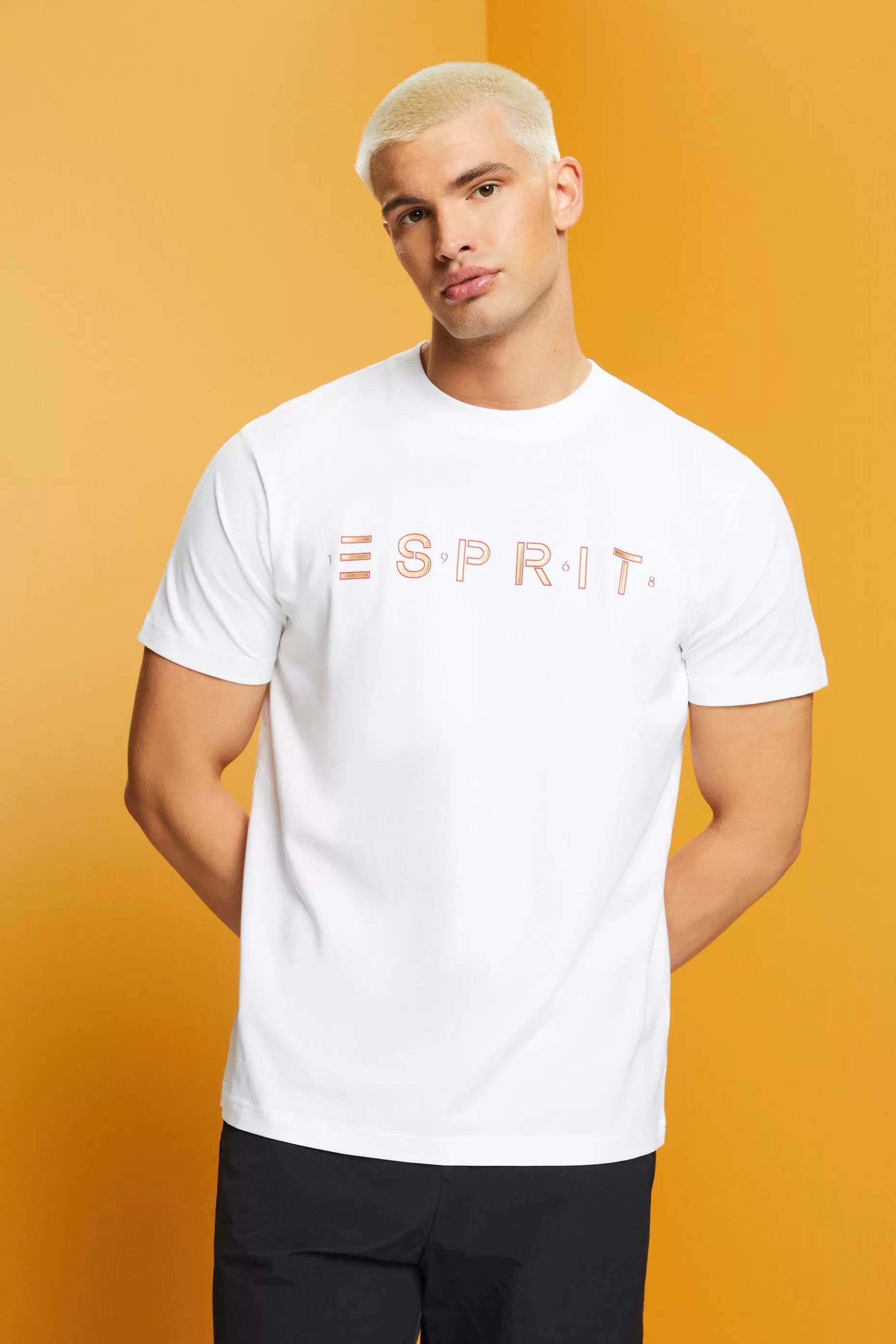 ESPRIT Cotton Jersey Logo T-Shirt at our Online Shop *Men T-Shirts + Polos