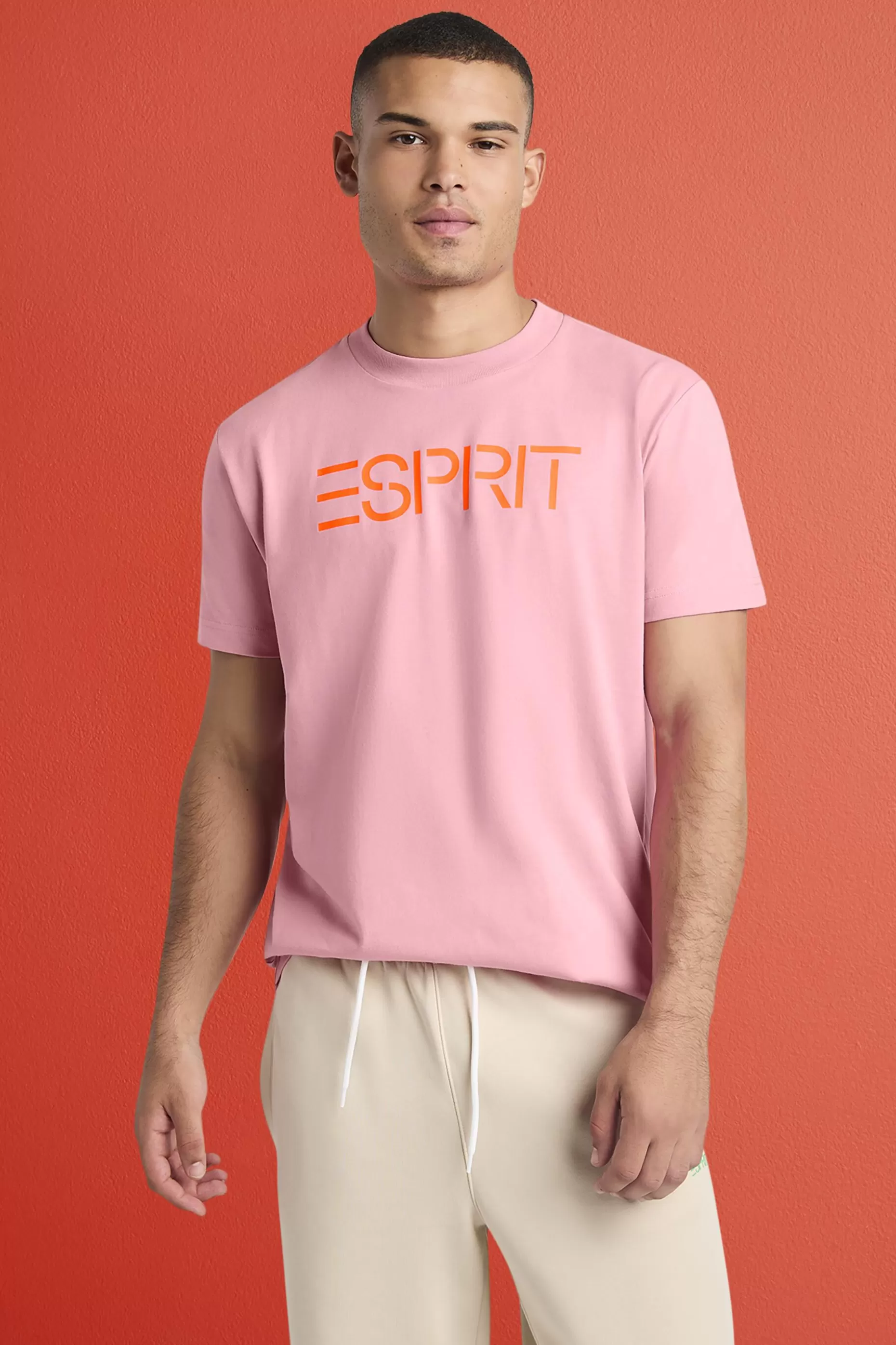 ESPRIT Cotton Jersey Logo T-Shirt at our Online Shop *Men T-Shirts + Polos
