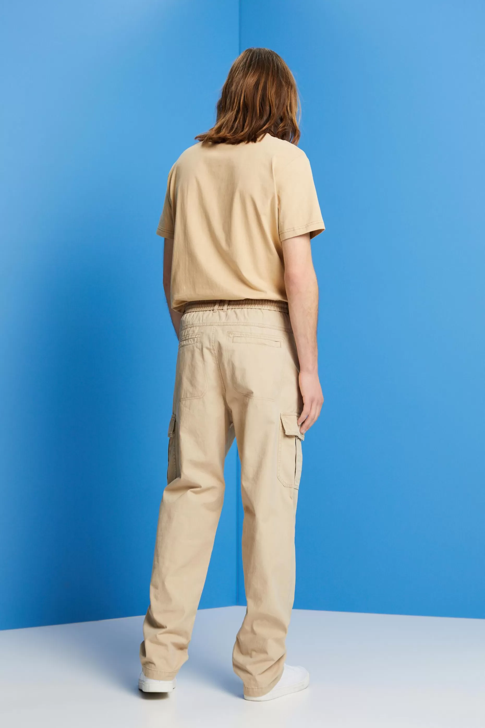 ESPRIT Cotton jogger-style tapered cargo trousers at our Online Shop *Men Pants + Joggers