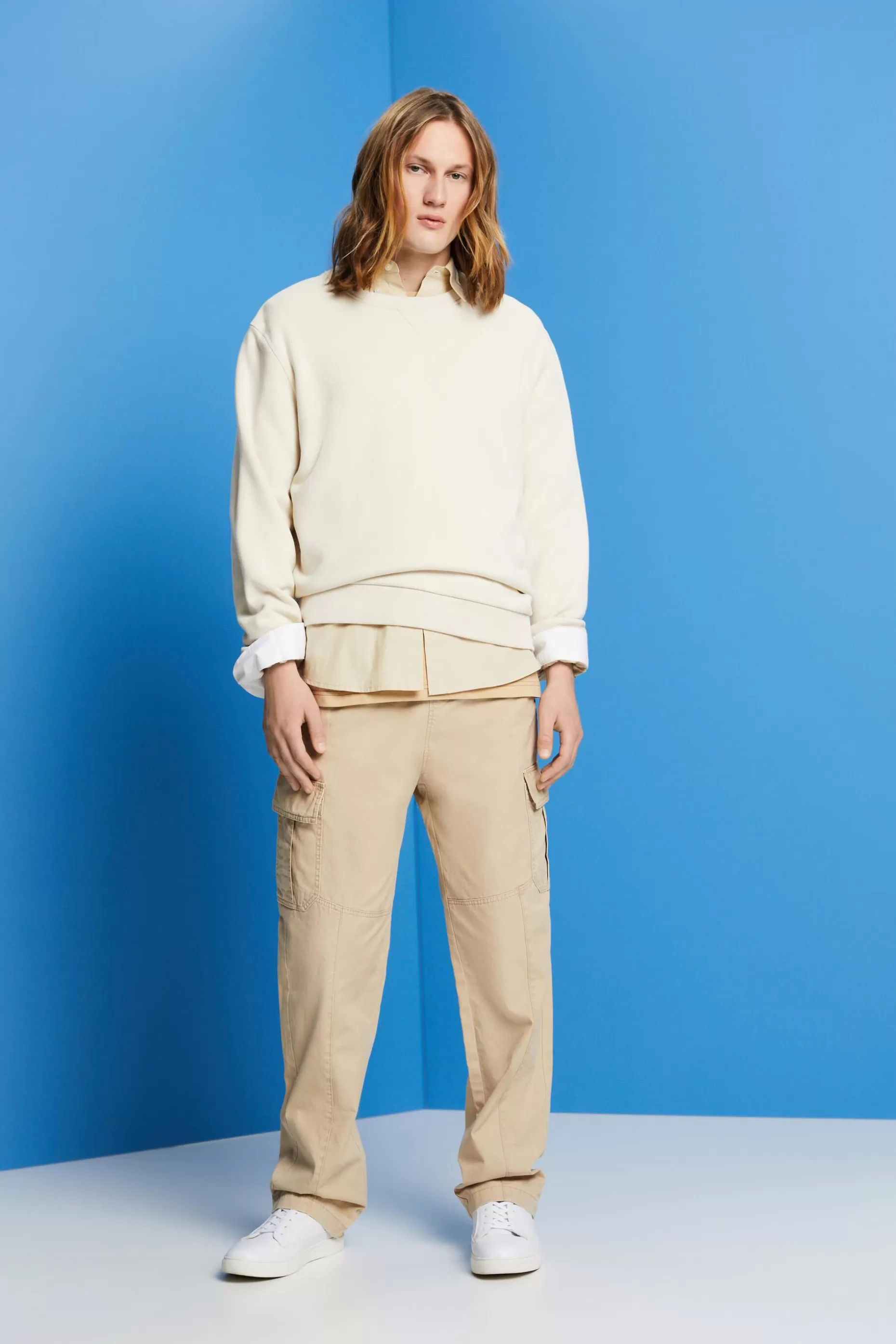 ESPRIT Cotton jogger-style tapered cargo trousers at our Online Shop *Men Pants + Joggers