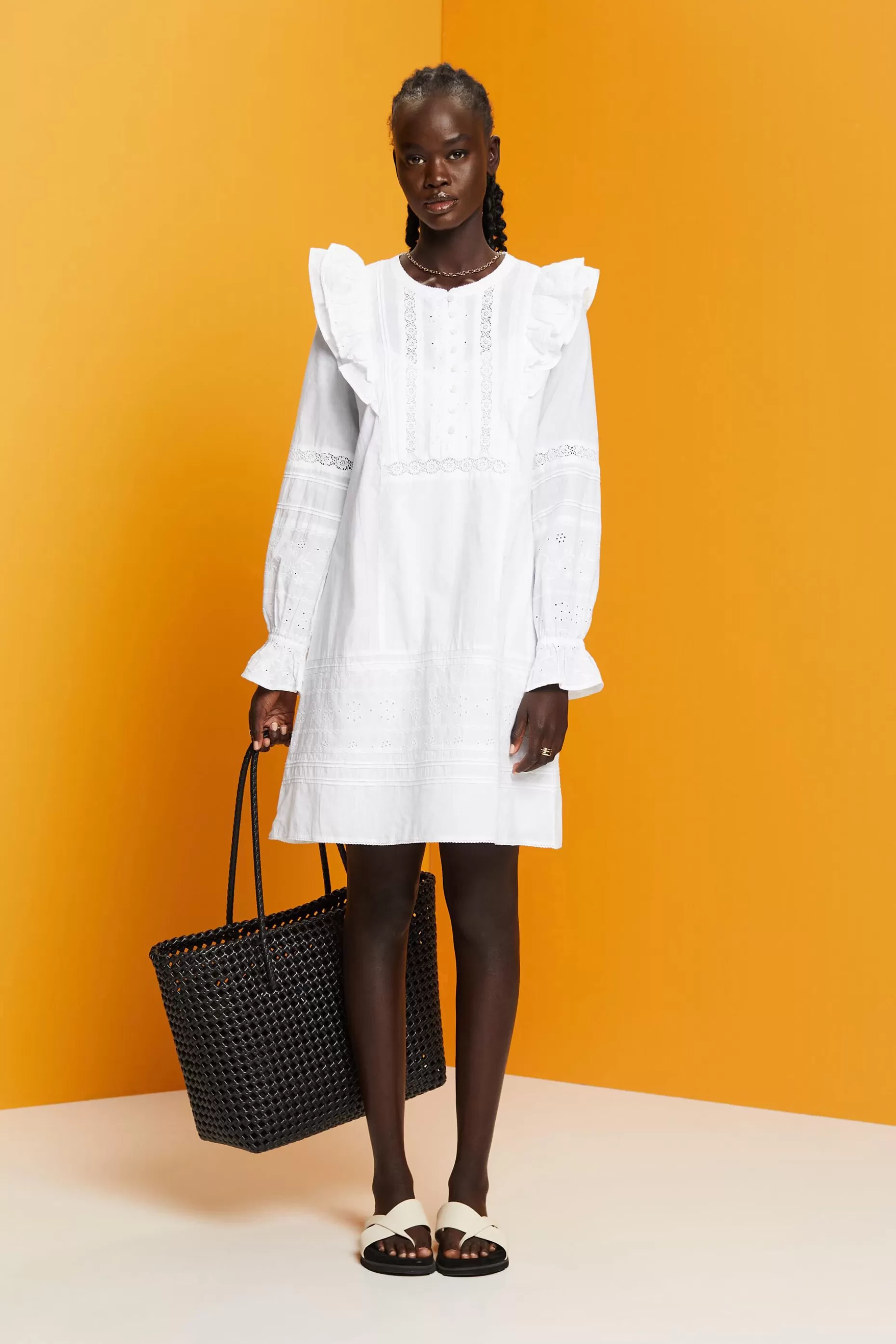 ESPRIT Cotton Lace Knee-Length Dress at our Online Shop *Women Dresses + Jumpsuits