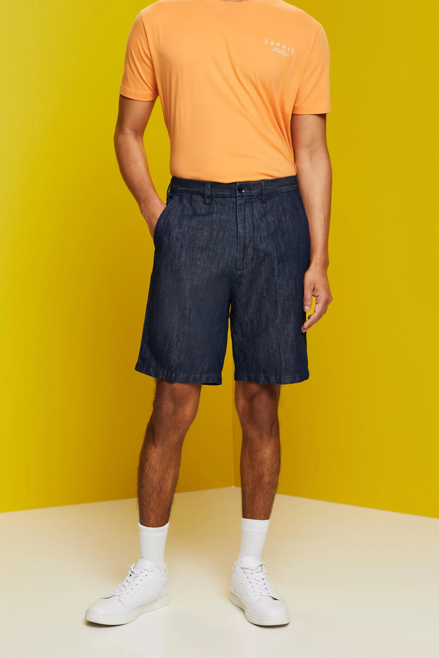 ESPRIT Cotton Linen Chino Shorts at our Online Shop *Men Shorts