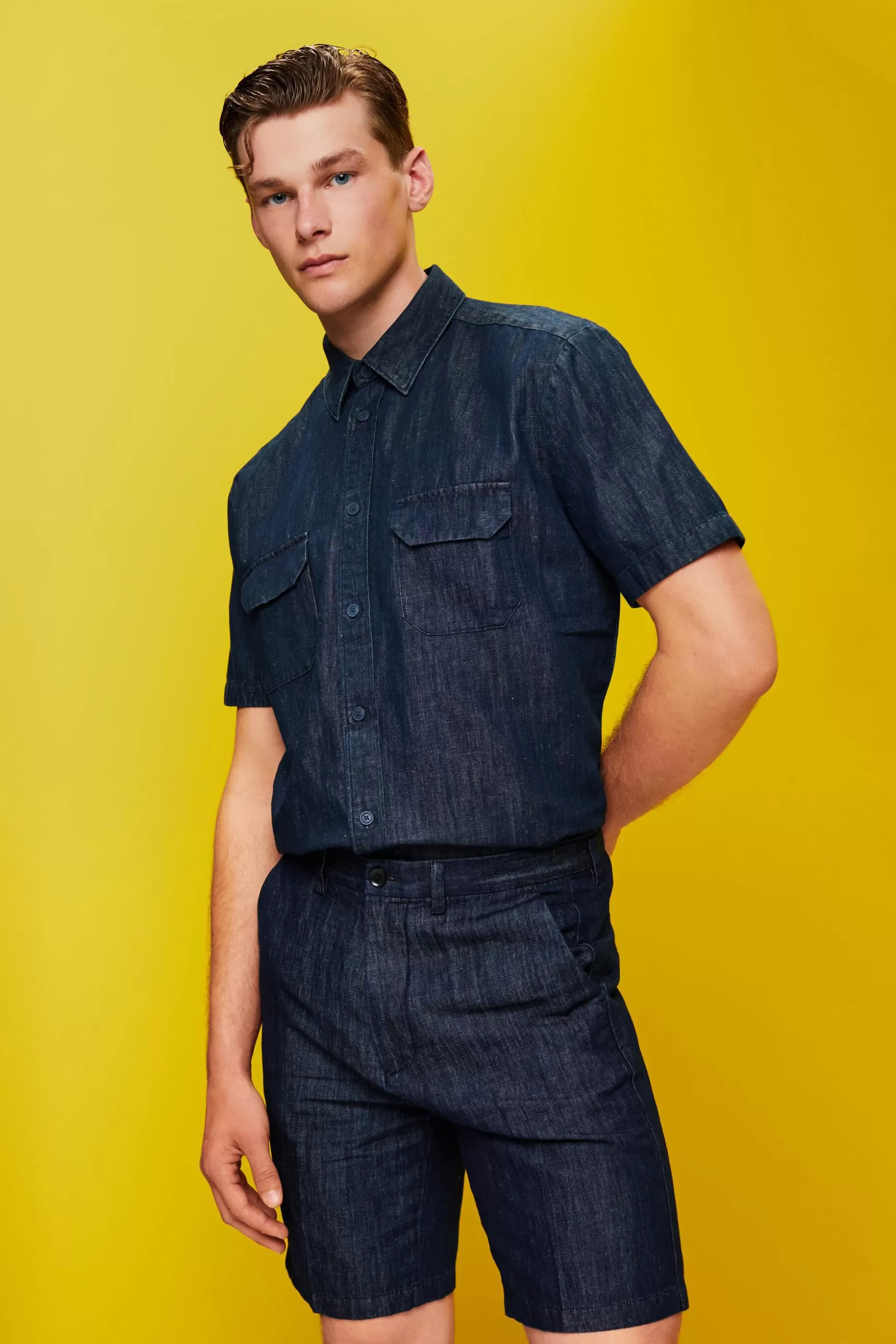 ESPRIT Cotton Linen Chino Shorts at our Online Shop *Men Shorts