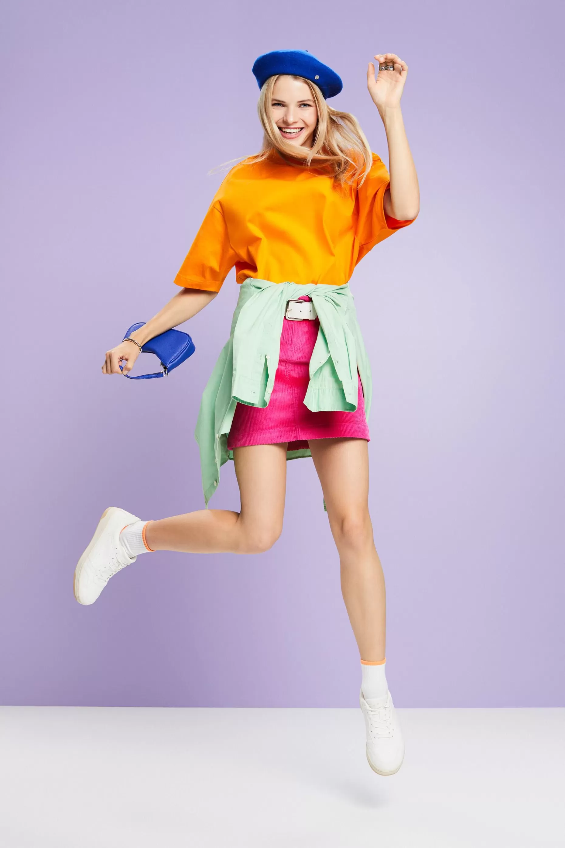 ESPRIT Cotton Mock Neck Logo T-Shirt at our Online Shop *Women T-Shirts + Tops