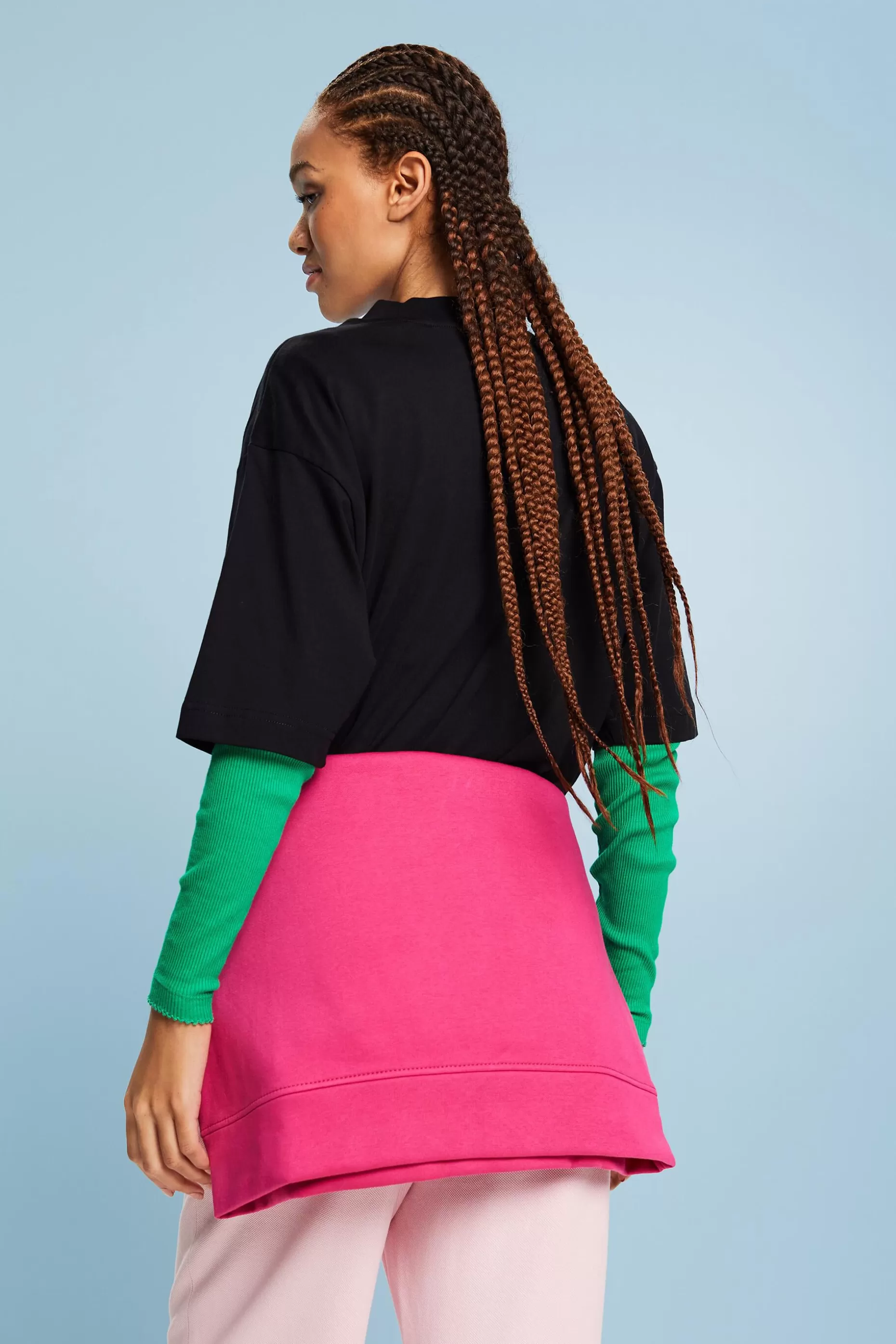 ESPRIT Cotton Mock Neck Logo T-Shirt at our Online Shop *Women T-Shirts + Tops