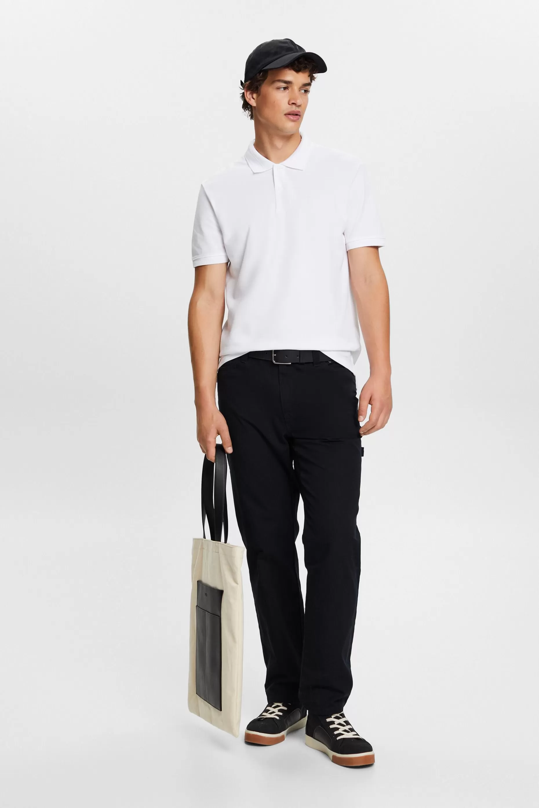 ESPRIT Cotton Pique Polo Shirt at our Online Shop *Men T-Shirts + Polos