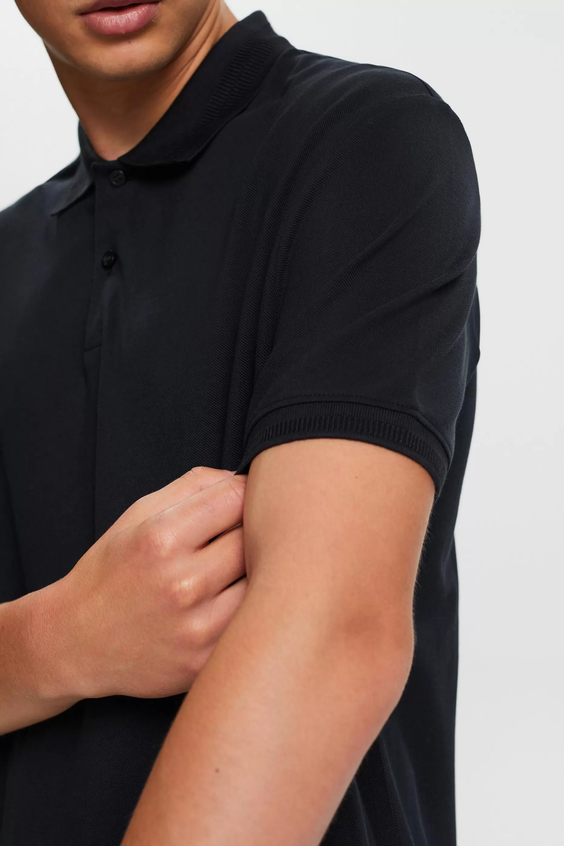 ESPRIT Cotton Pique Polo Shirt at our Online Shop *Men T-Shirts + Polos