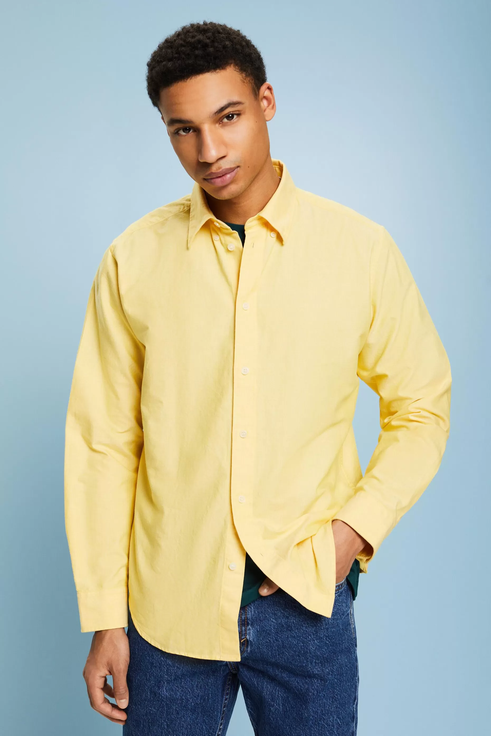 ESPRIT Cotton Poplin Shirt at our Online Shop *Men The Pastel Edit