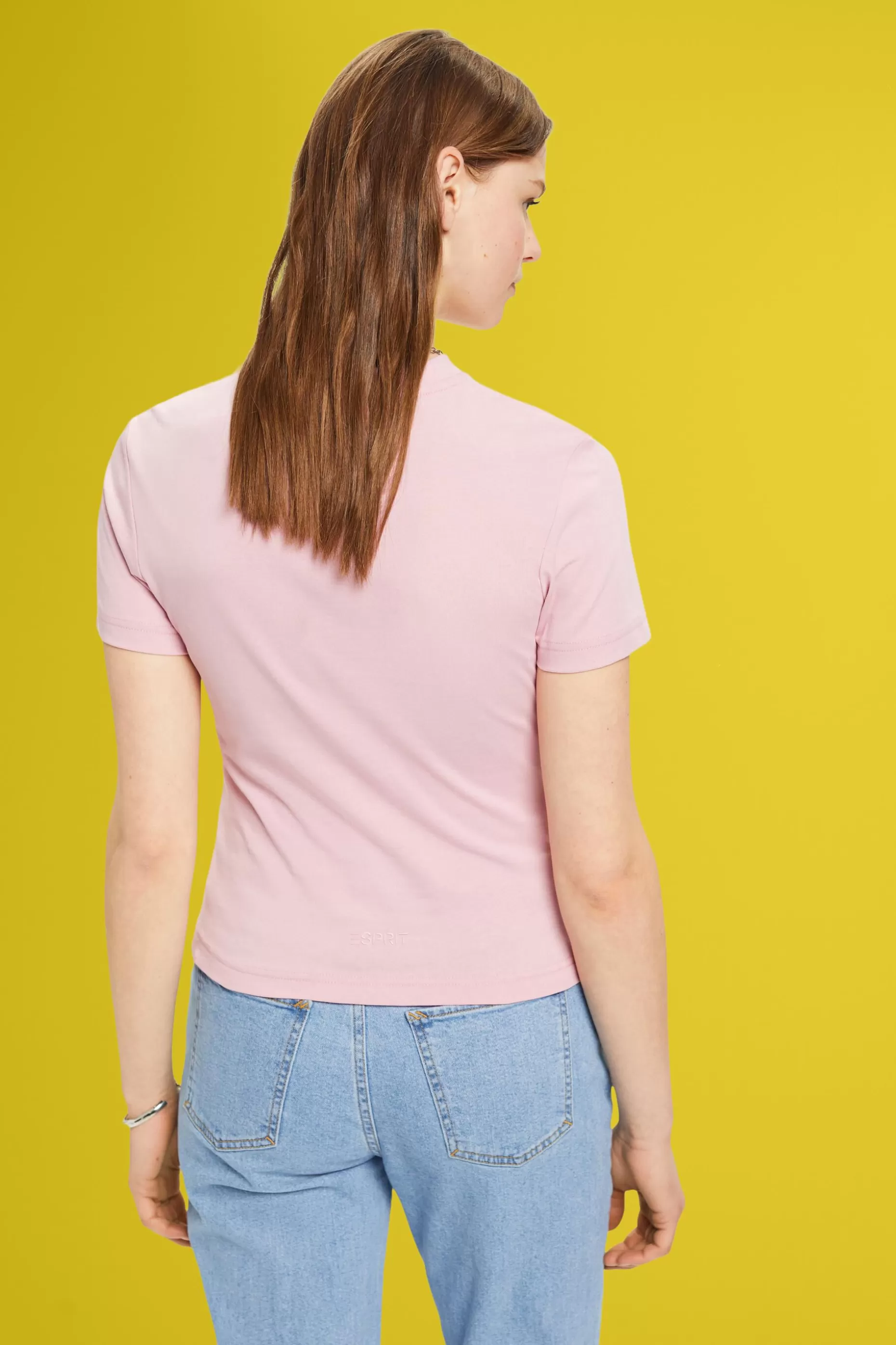 ESPRIT Cotton T-shirt with embroidered heart motif at our Online Shop *Women T-Shirts + Tops