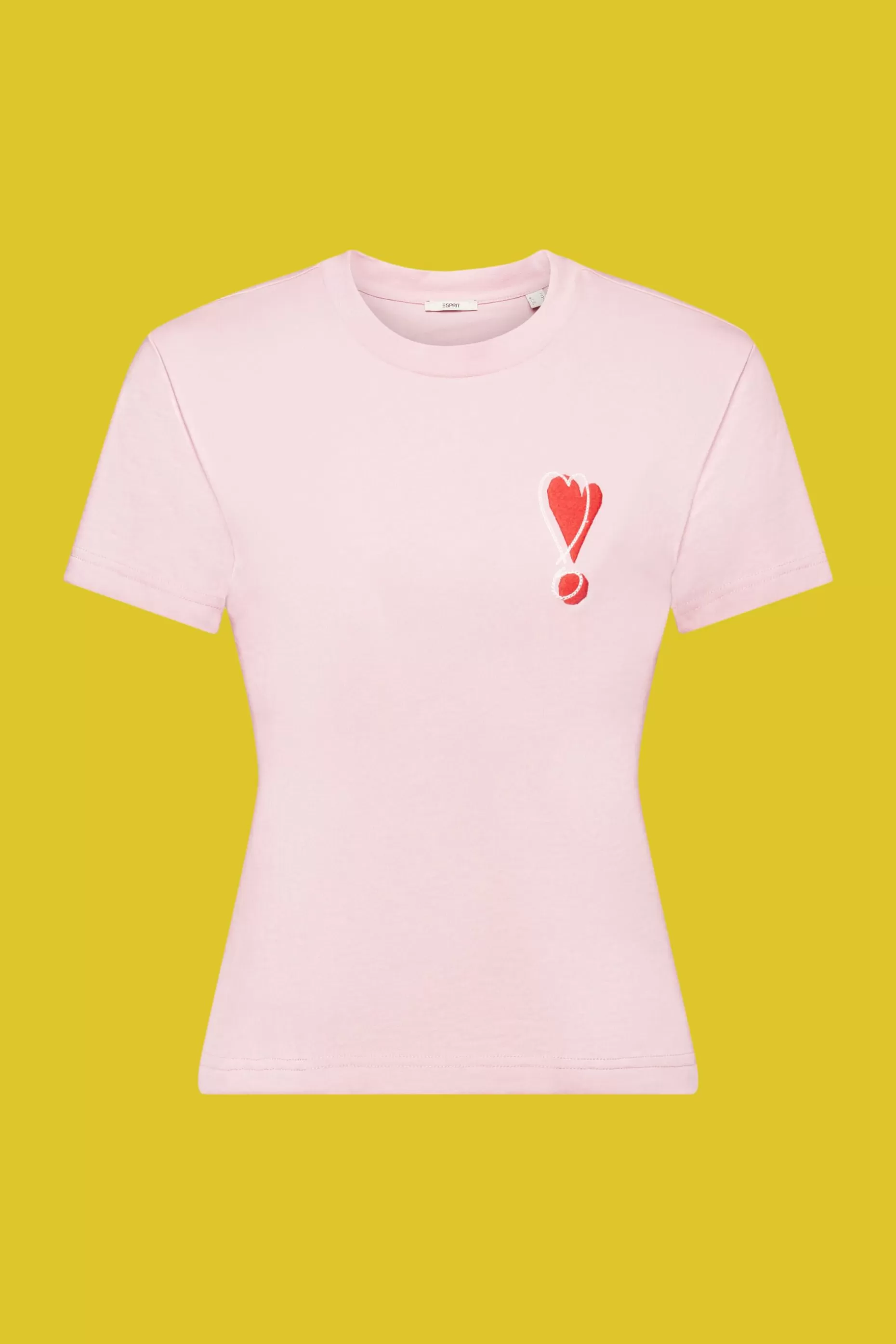 ESPRIT Cotton T-shirt with embroidered heart motif at our Online Shop *Women T-Shirts + Tops
