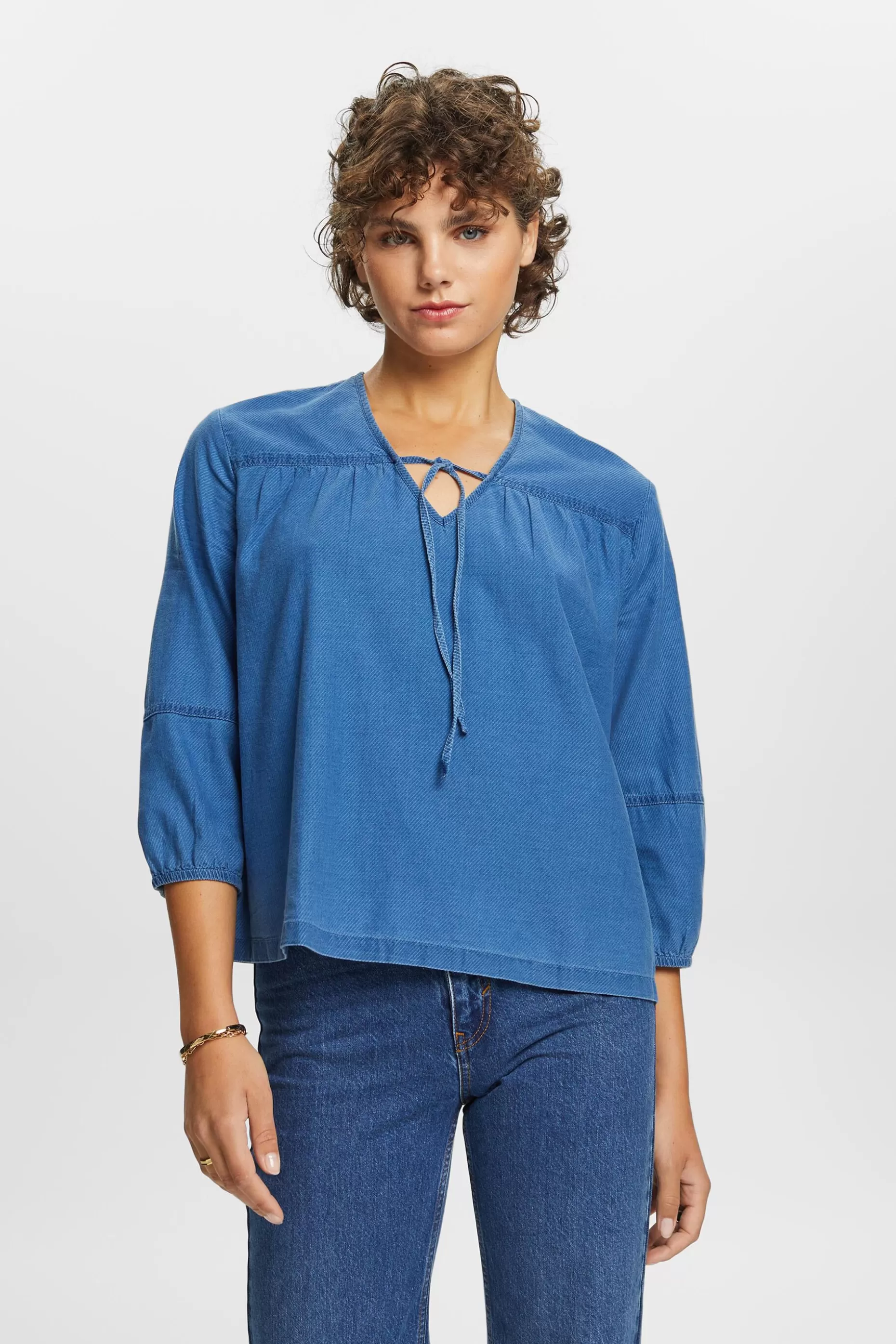 ESPRIT Cotton Twill Blouse at our Online Shop *Women Tops