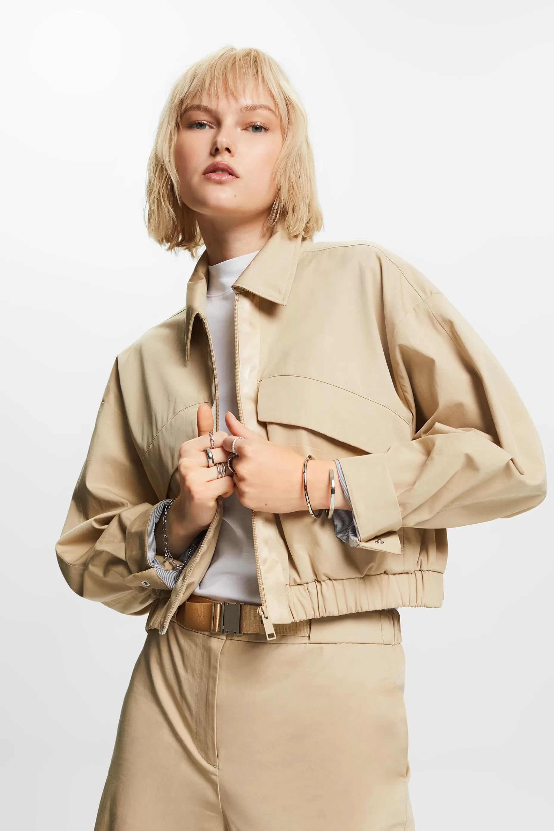 ESPRIT Cotton Twill Jacket at our Online Shop *Women Jackets + Coats