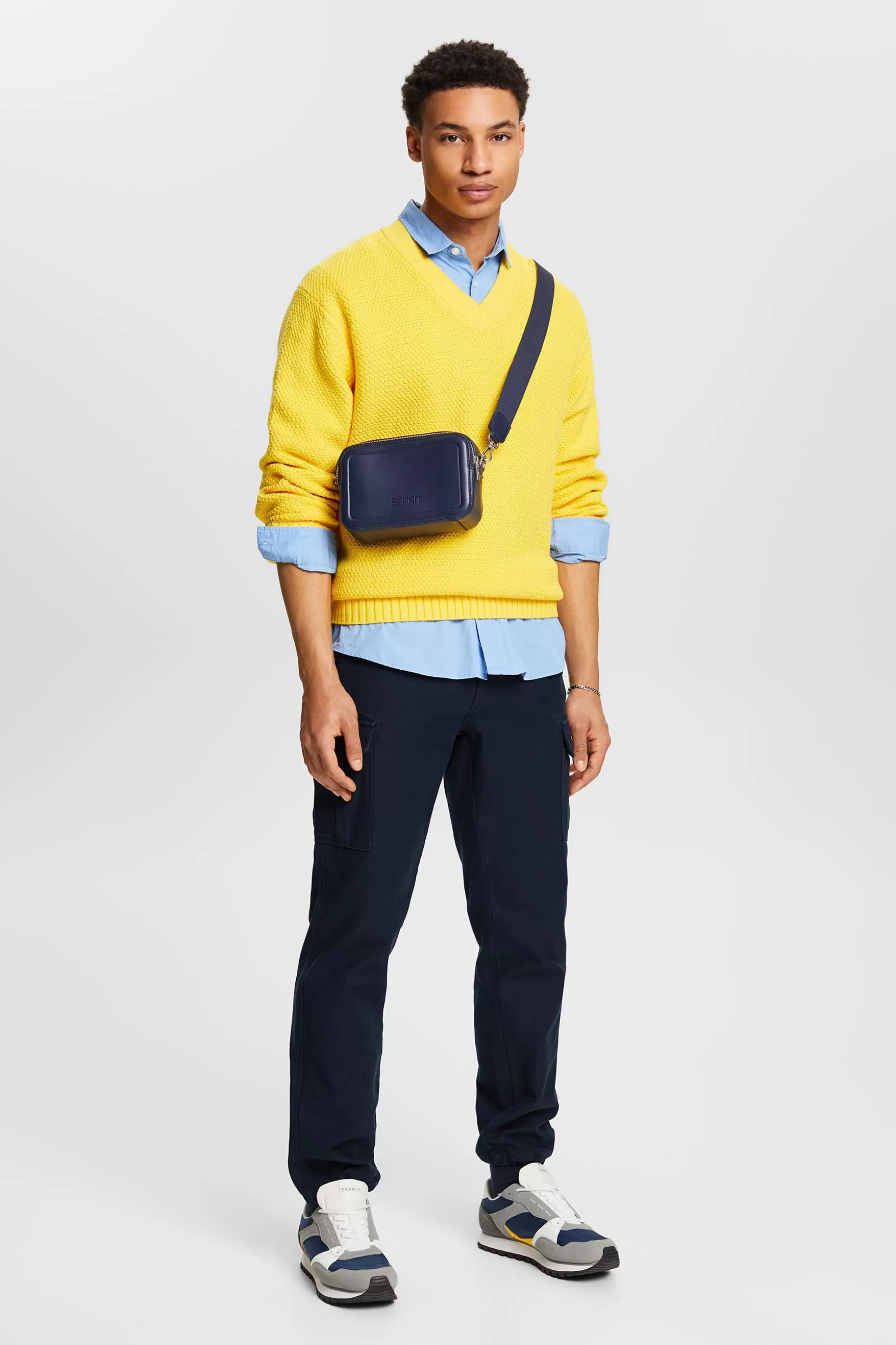 ESPRIT Cotton V-Neck Sweater at our Online Shop *Men Sweaters