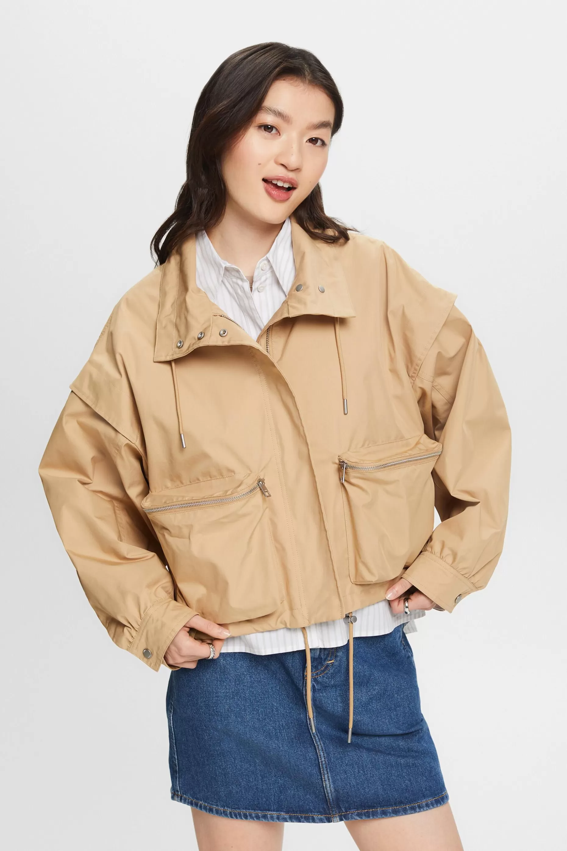 ESPRIT Cotton-Blend Jacket at our Online Shop *Women Jackets + Coats