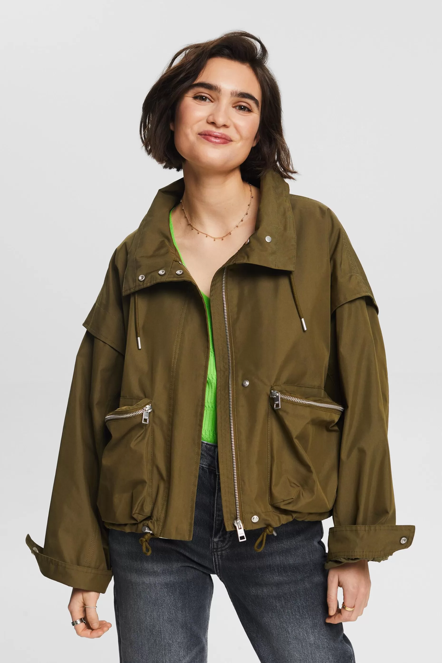 ESPRIT Cotton-Blend Jacket at our Online Shop *Women Jackets + Coats