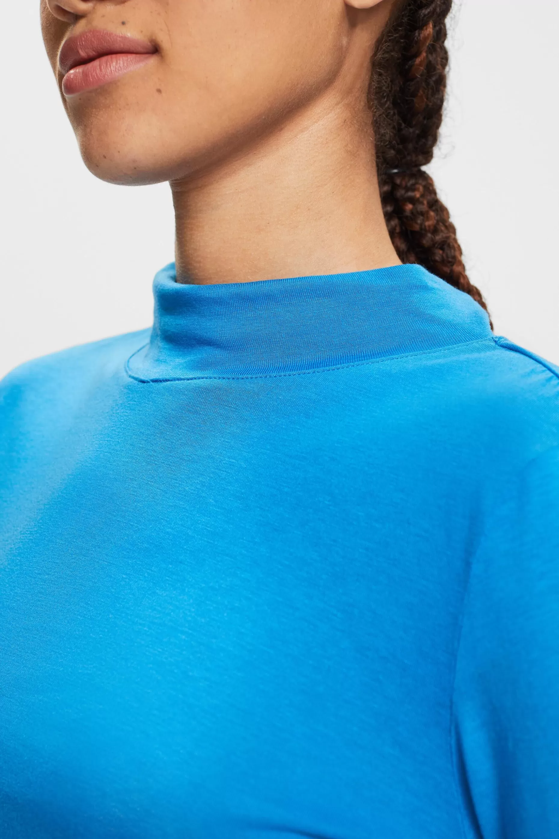ESPRIT Cotton-Blend Jersey Turtleneck at our Online Shop *Women T-Shirts + Tops