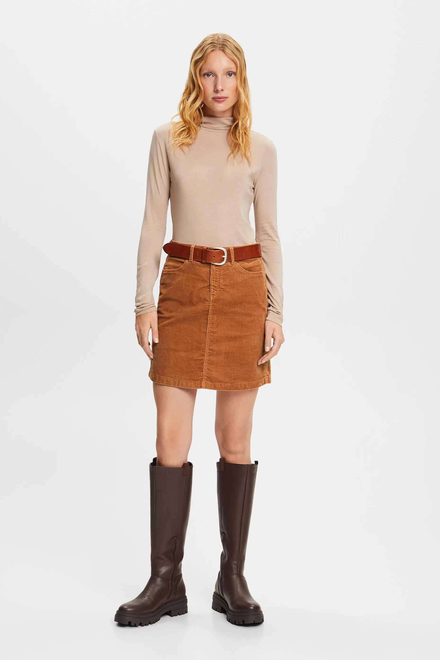 ESPRIT Cotton-Blend Jersey Turtleneck at our Online Shop *Women T-Shirts + Tops