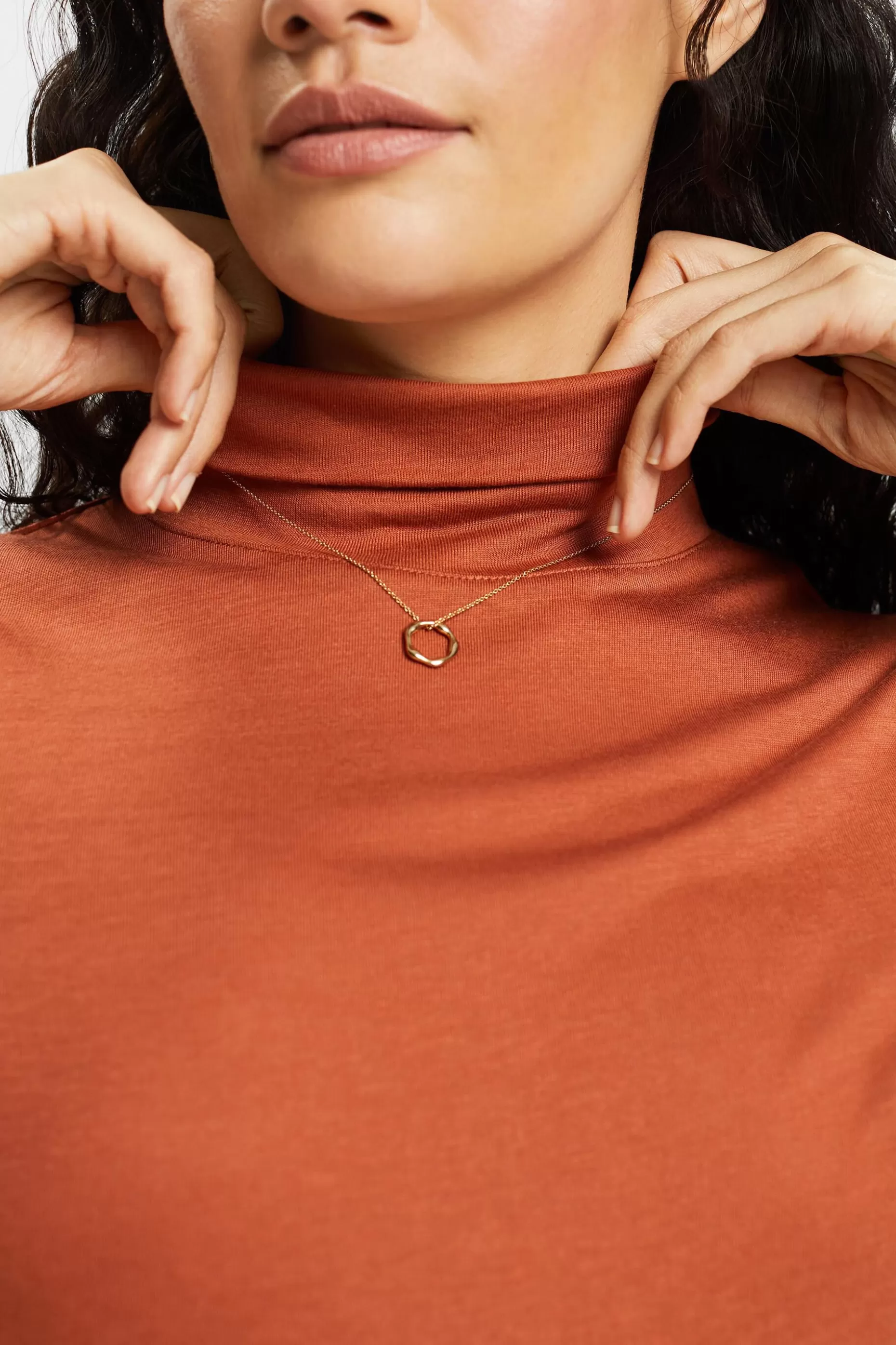 ESPRIT Cotton-Blend Jersey Turtleneck at our Online Shop *Women T-Shirts + Tops