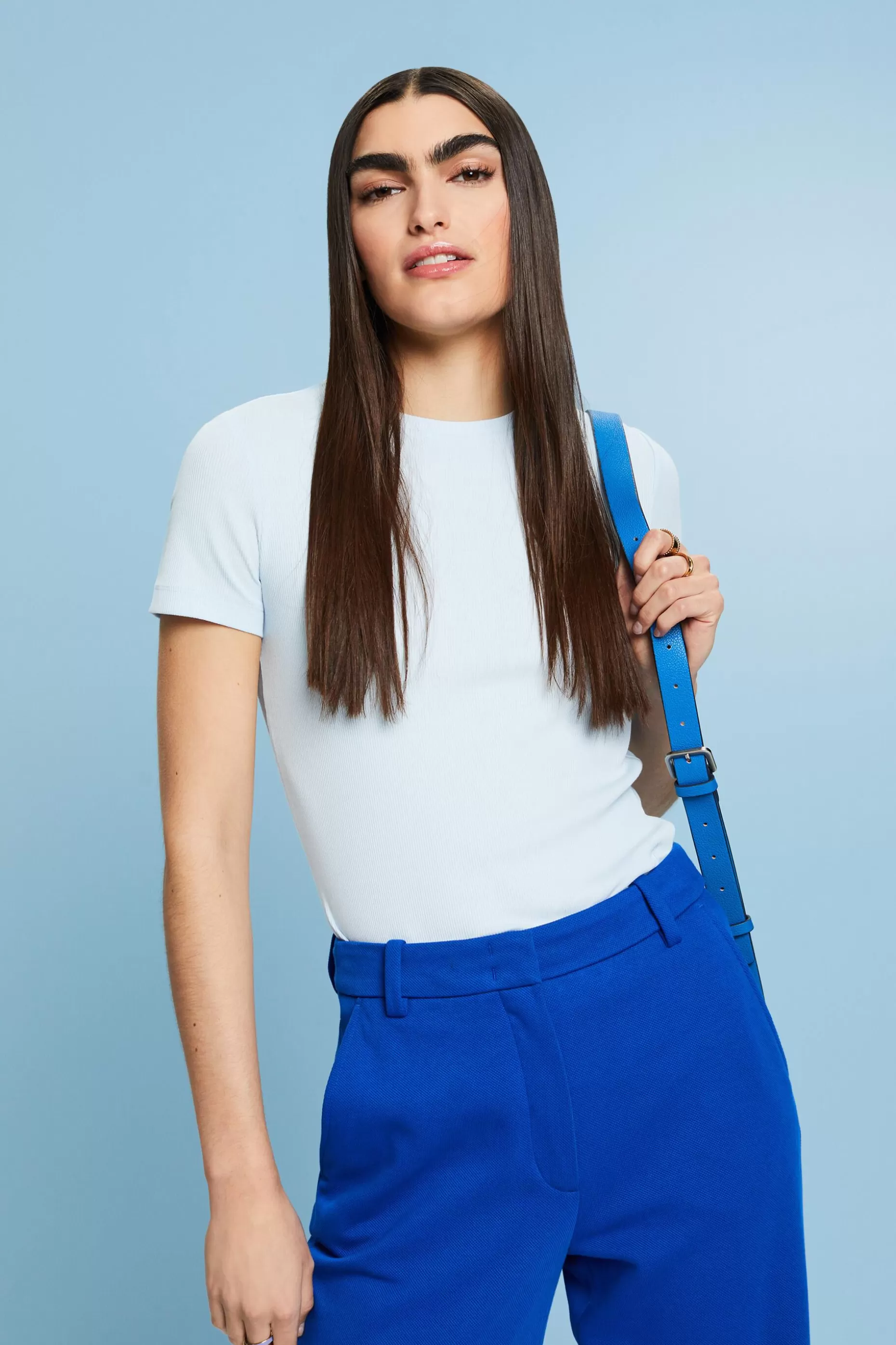 ESPRIT Cotton-Jersey Crewneck T-Shirt at our Online Shop *Women T-Shirts + Tops