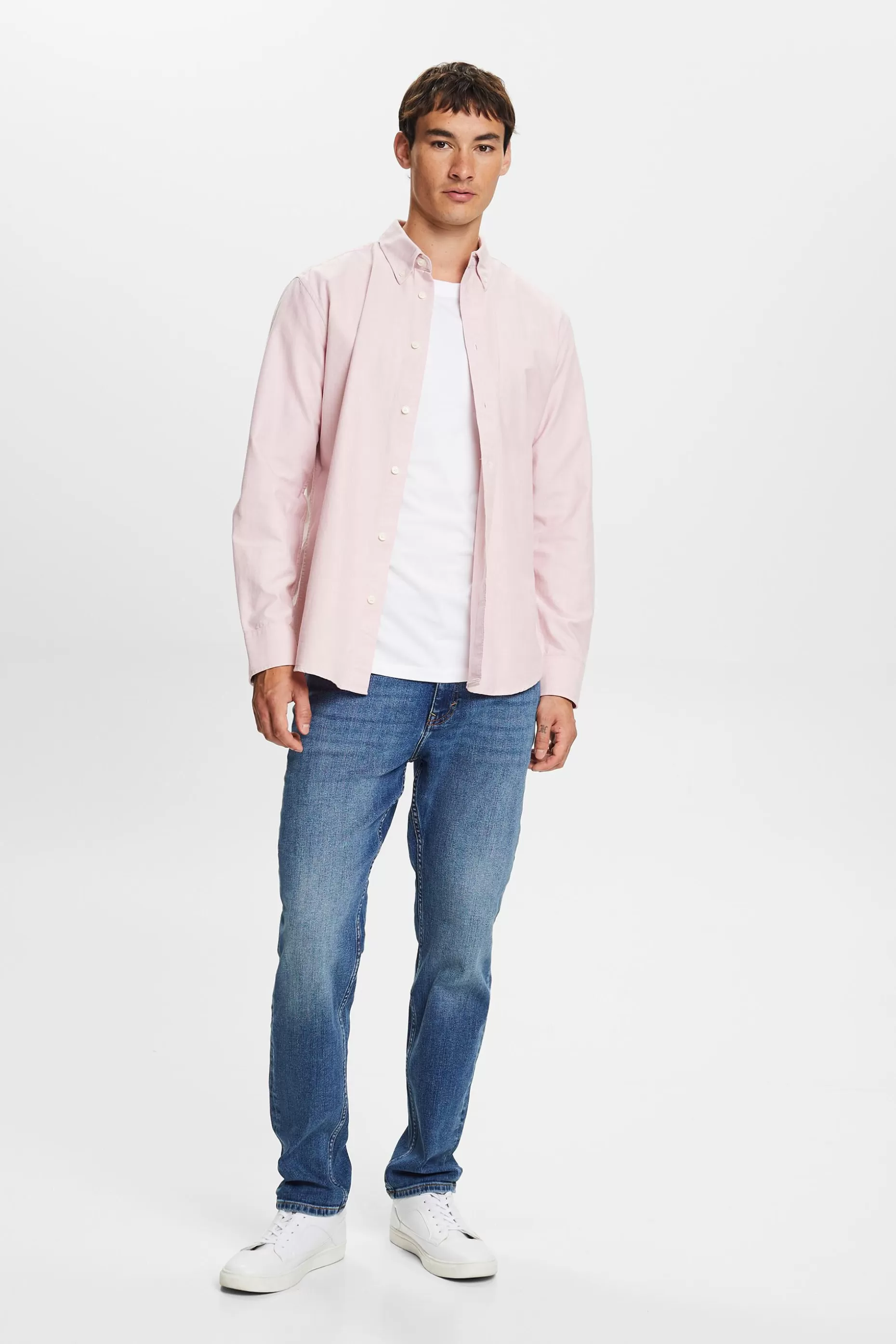 ESPRIT Cotton-Poplin Button Down Shirt at our Online Shop *Men Shirts