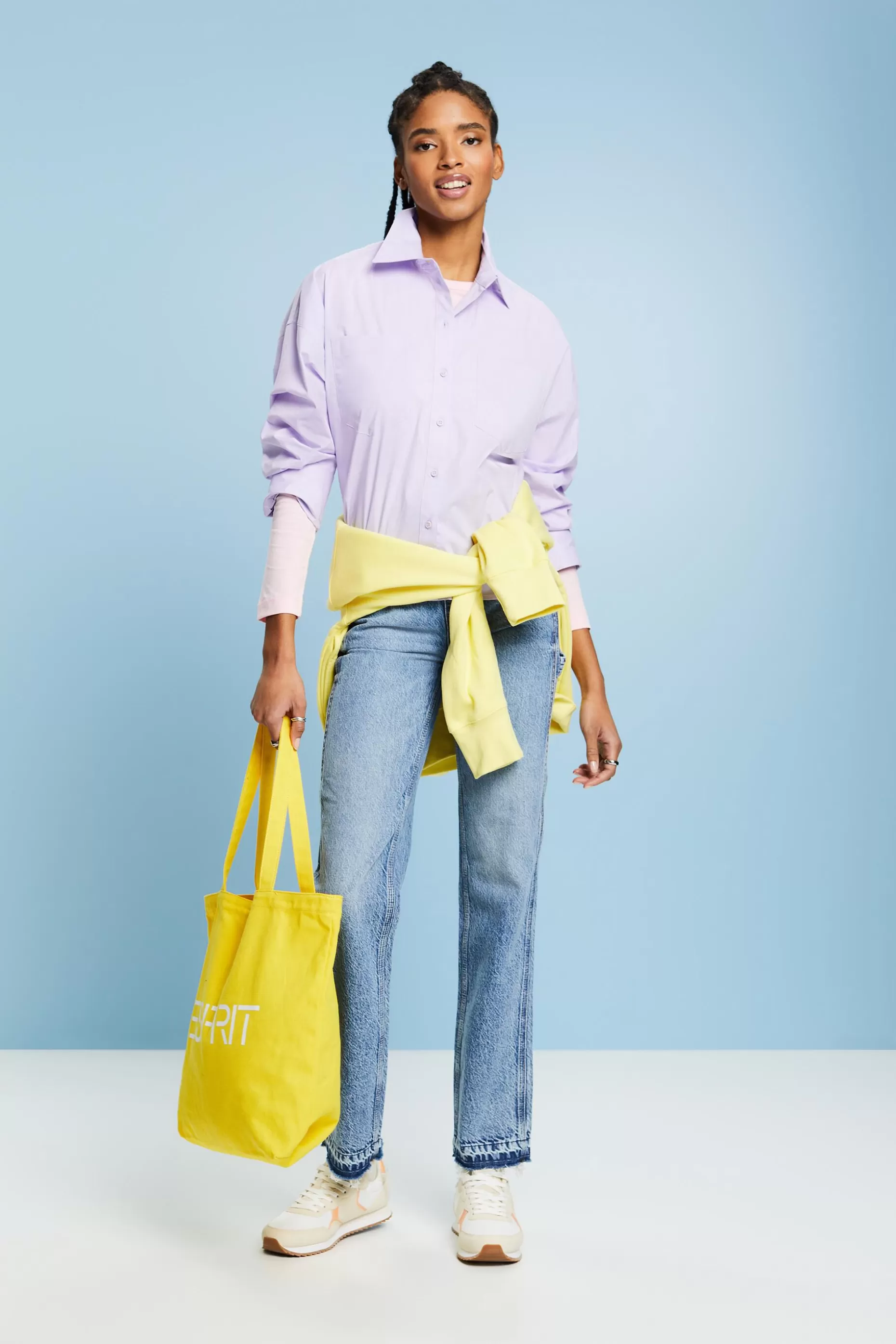 ESPRIT Cotton-Poplin Button-Down Shirt at our Online Shop *Women The Spring Edit