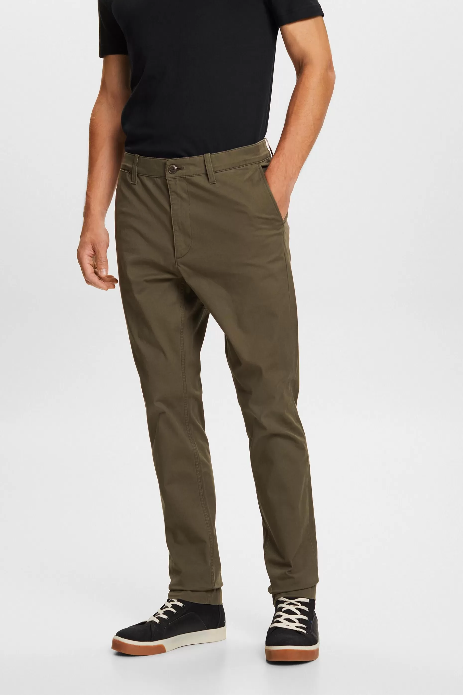 ESPRIT Cotton-Twill Slim Chinos at our Online Shop *Men Pants + Joggers
