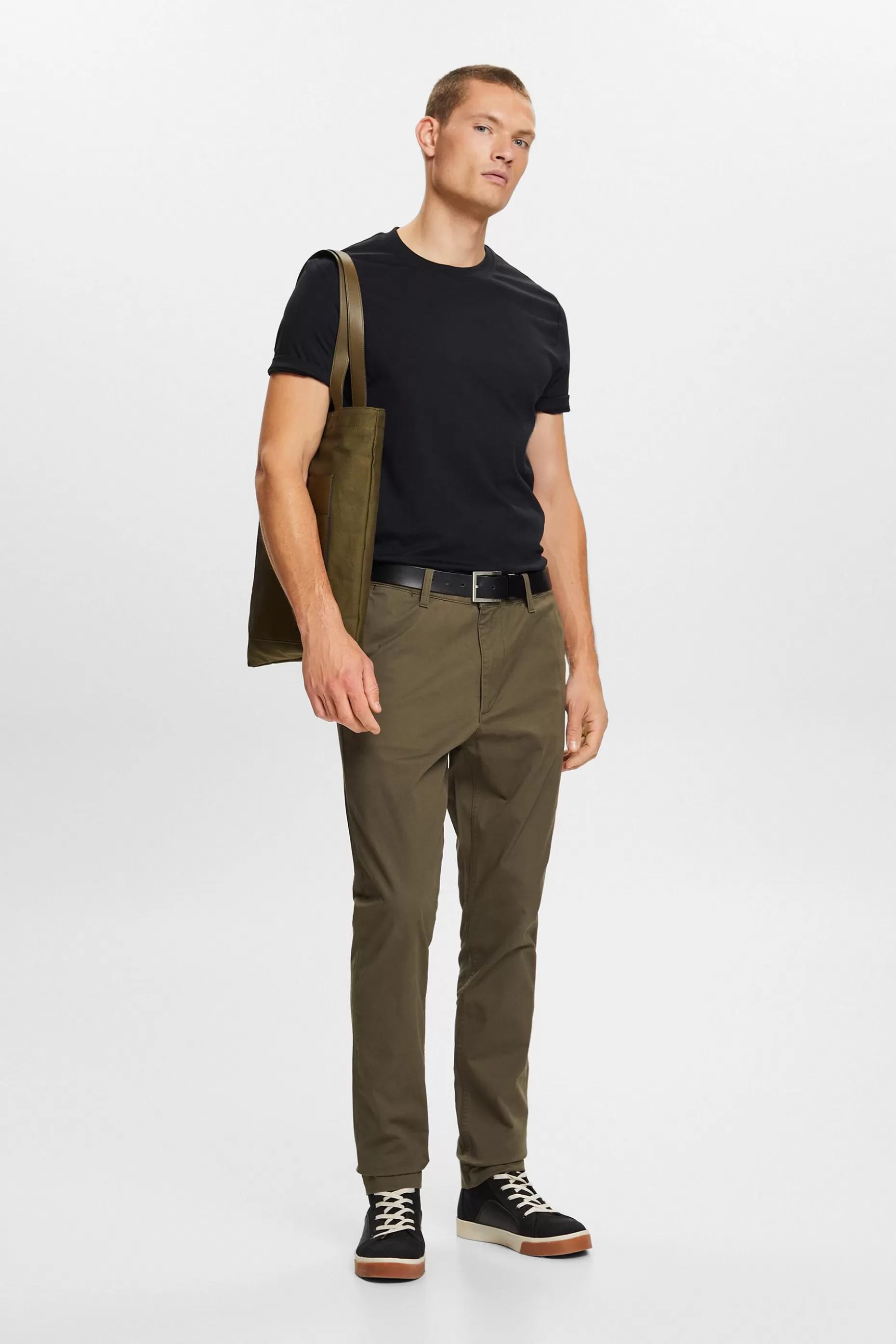 ESPRIT Cotton-Twill Slim Chinos at our Online Shop *Men Pants + Joggers