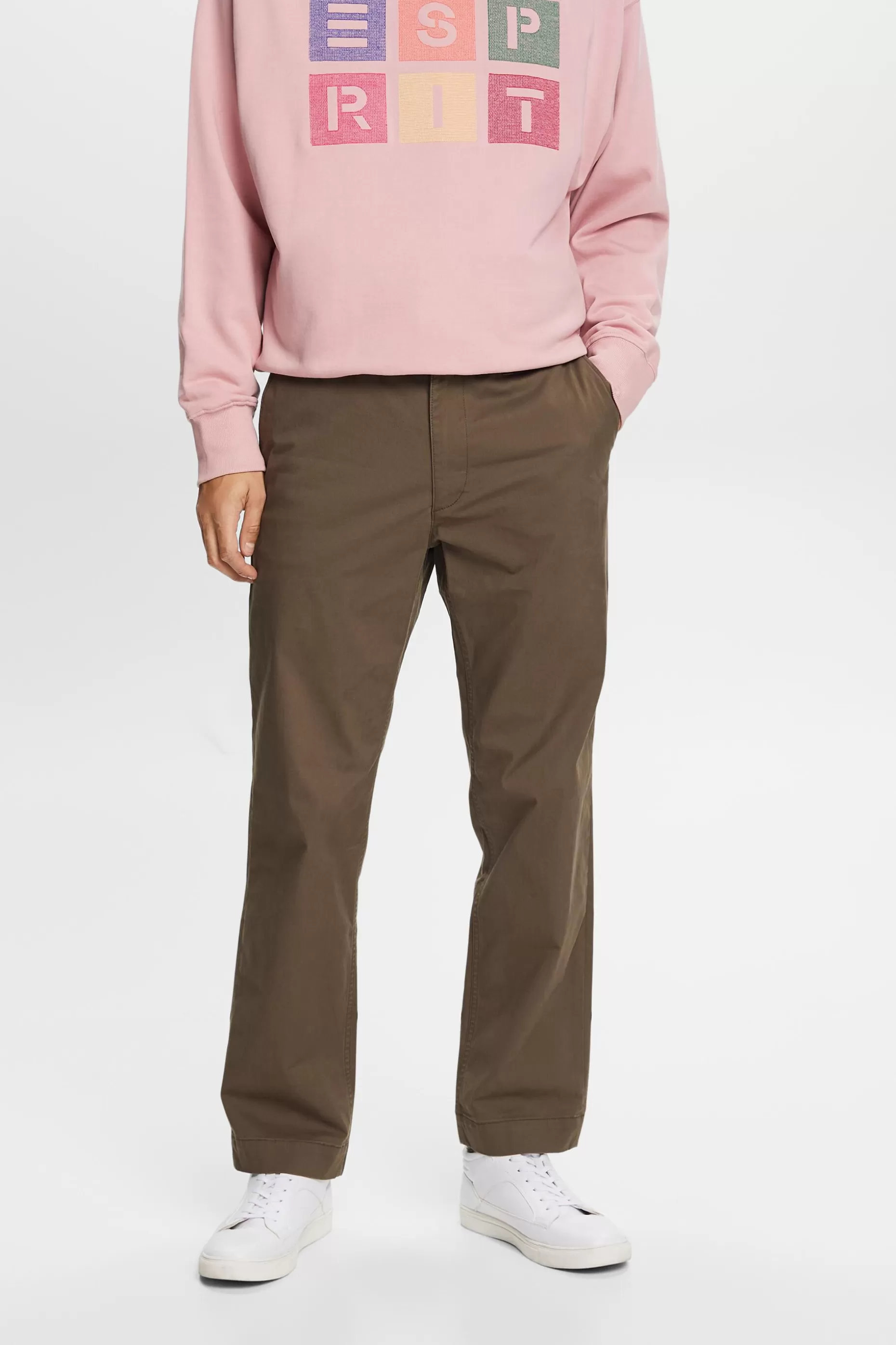ESPRIT Cotton-Twill Straight Chinos at our Online Shop *Men Pants + Joggers