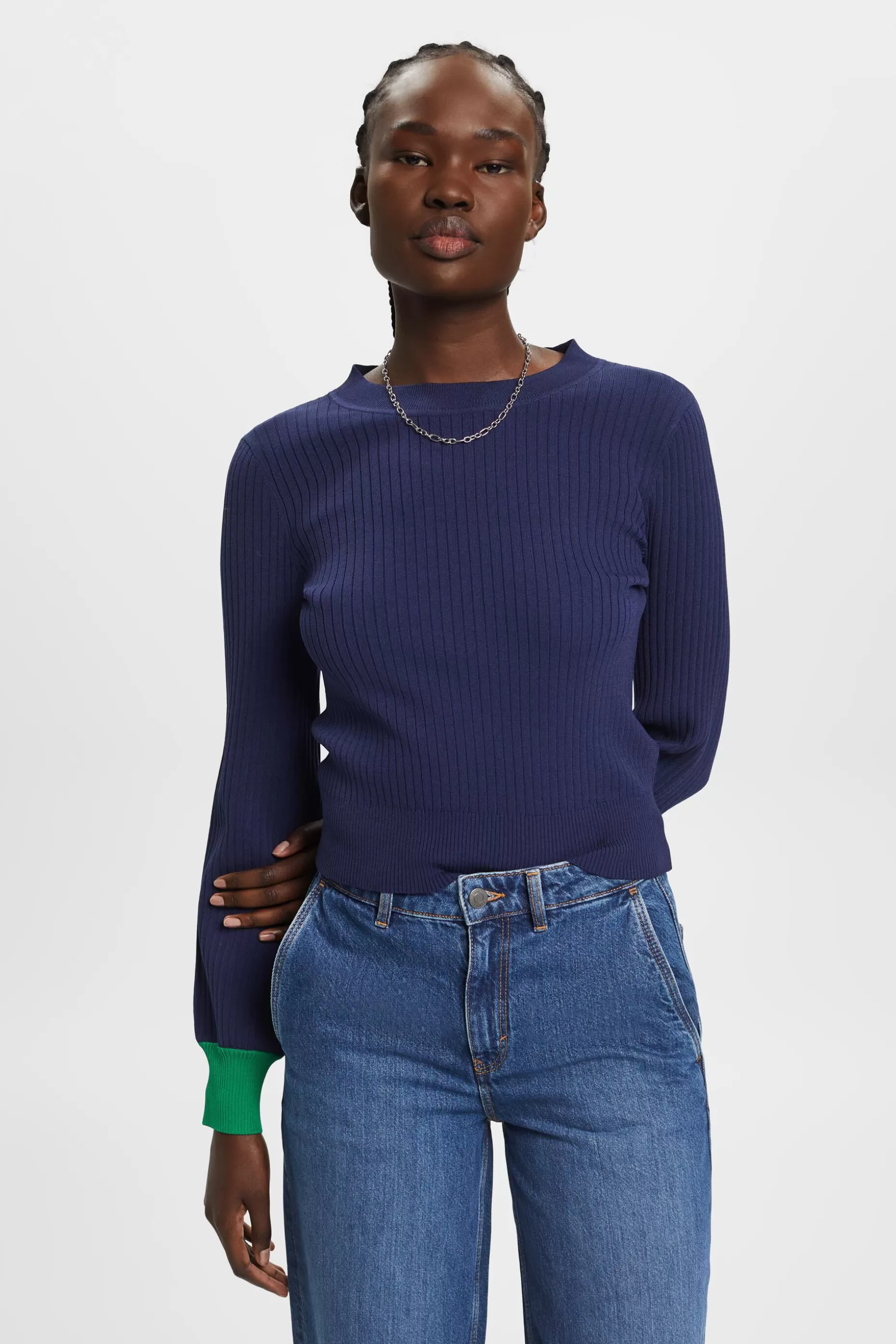 ESPRIT Crewneck colour block jumper at our Online Shop *Women Sweaters
