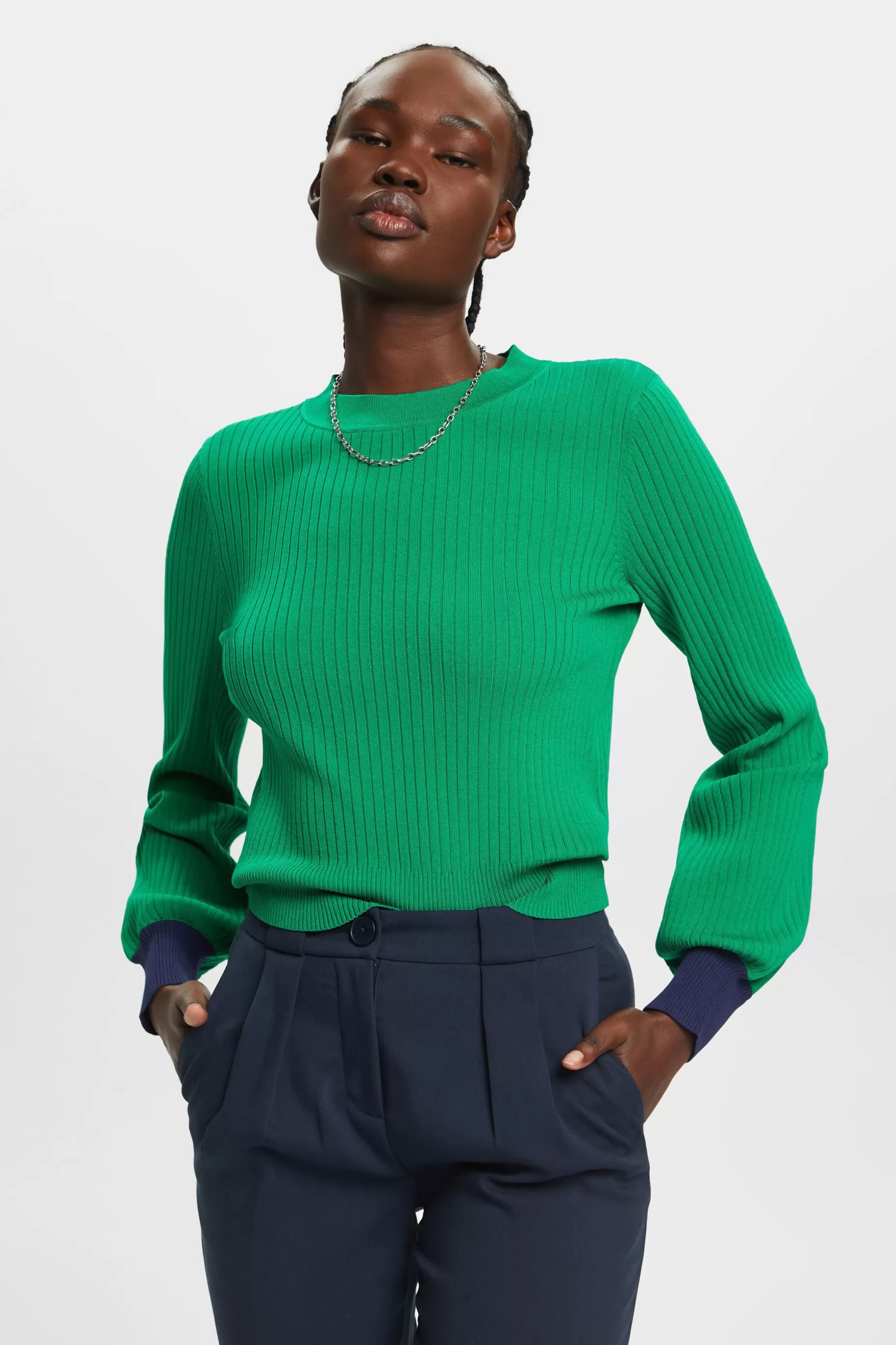 ESPRIT Crewneck colour block jumper at our Online Shop *Women Sweaters