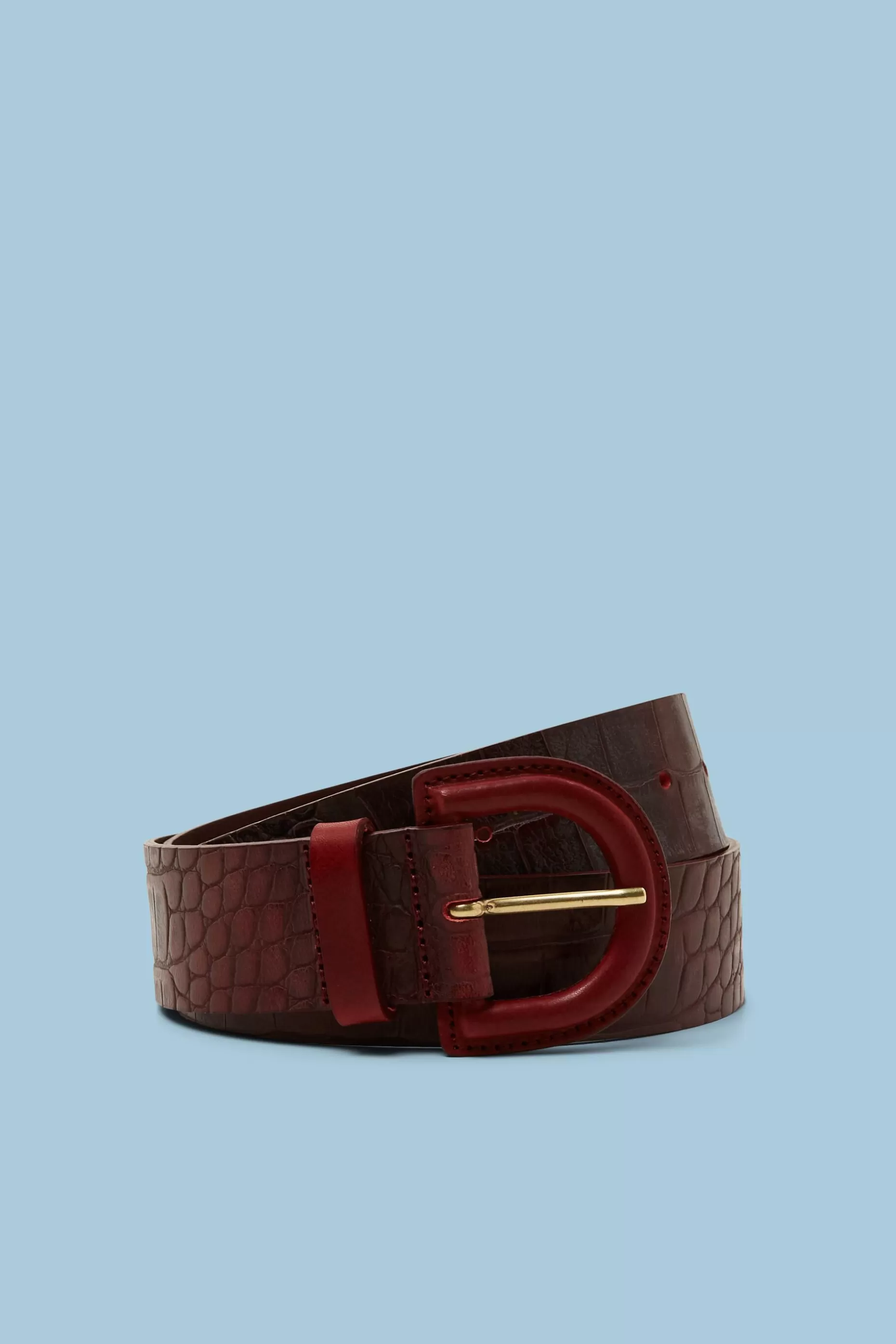 ESPRIT Croc-Textured Leather Belt at our Online Shop *Women Belts