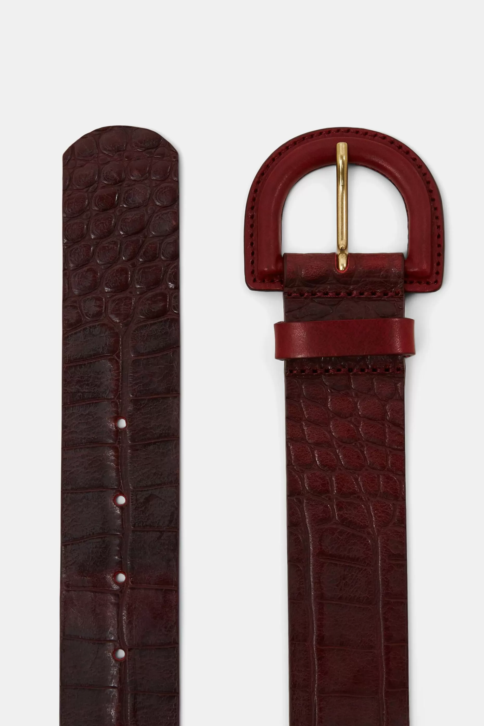 ESPRIT Croc-Textured Leather Belt at our Online Shop *Women Belts