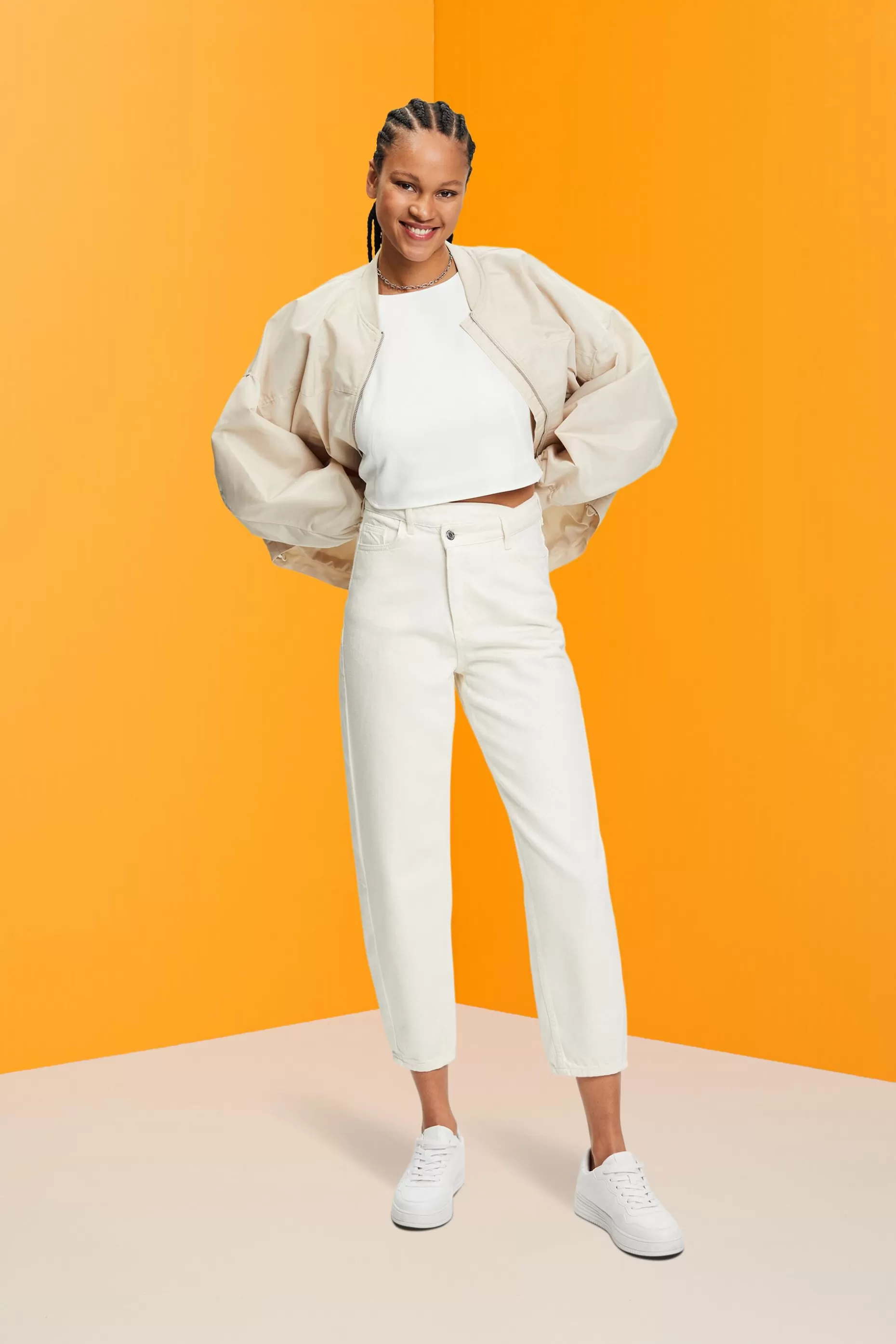 ESPRIT Cropped Crepe Top at our Online Shop *Women T-Shirts + Tops