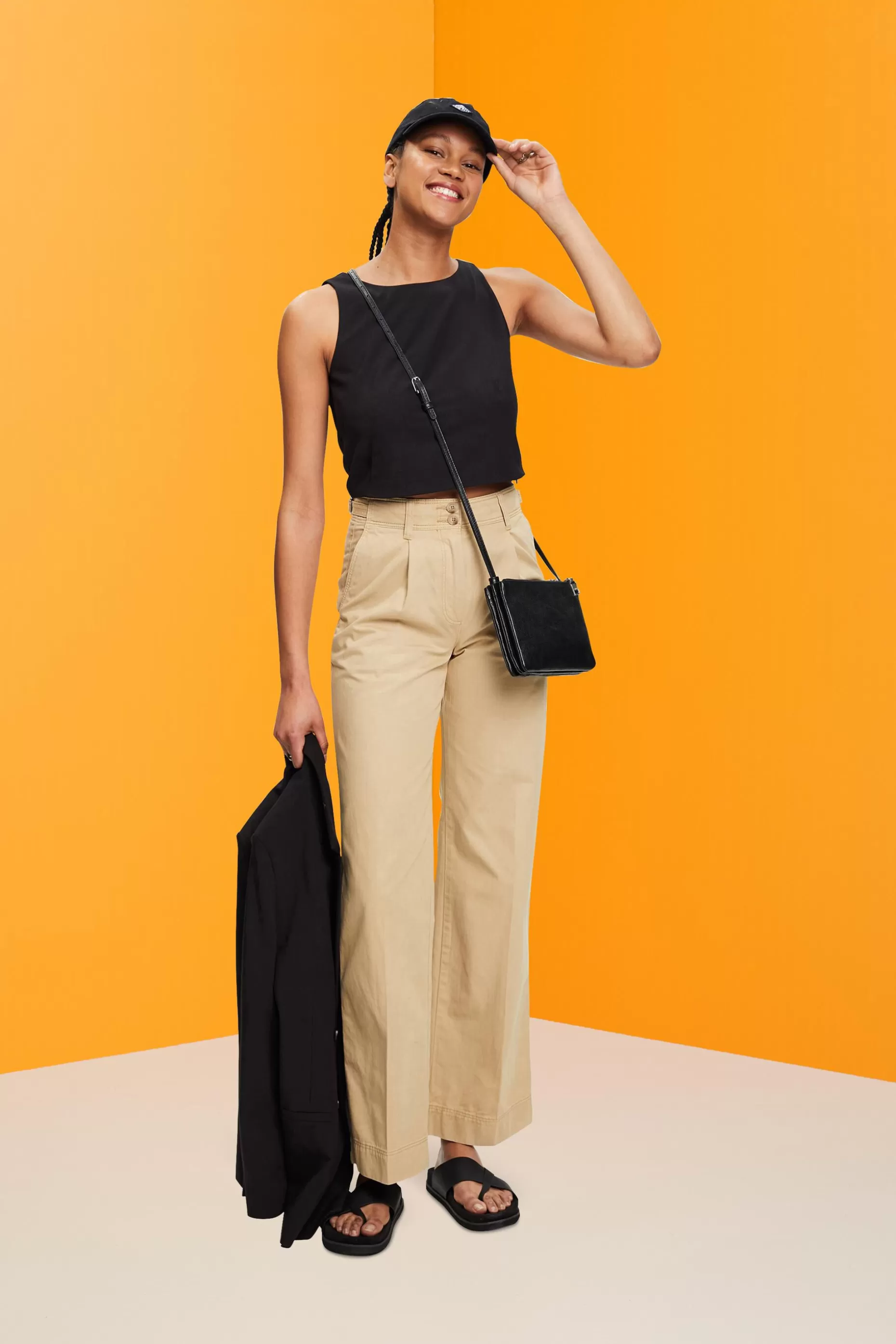 ESPRIT Cropped Crepe Top at our Online Shop *Women T-Shirts + Tops