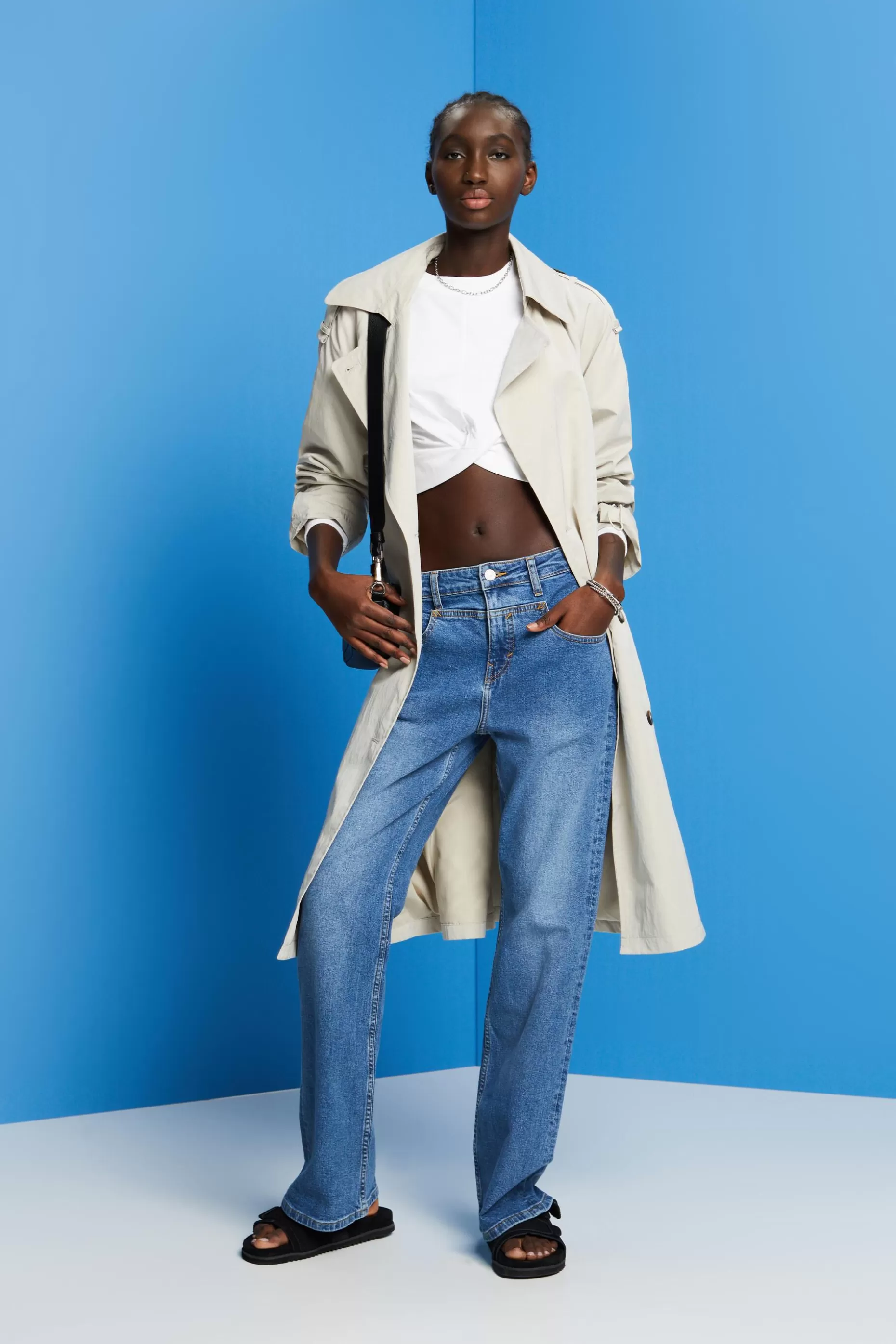 ESPRIT Cropped knot detail sweatshirt at our Online Shop * Sale Under $50