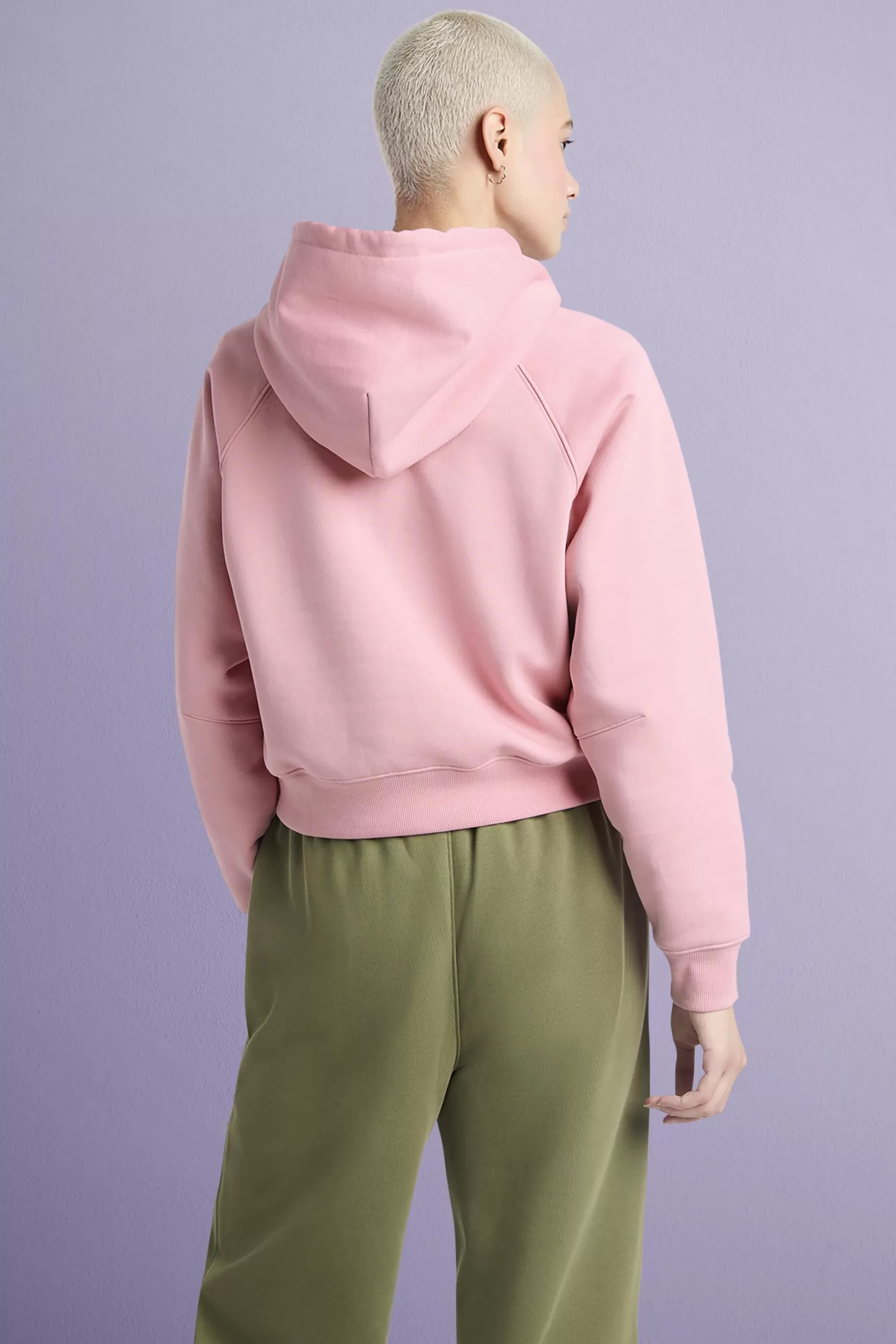 ESPRIT Cropped Logo Fleece Hoodie at our Online Shop *Women Sweatshirts + Hoodies