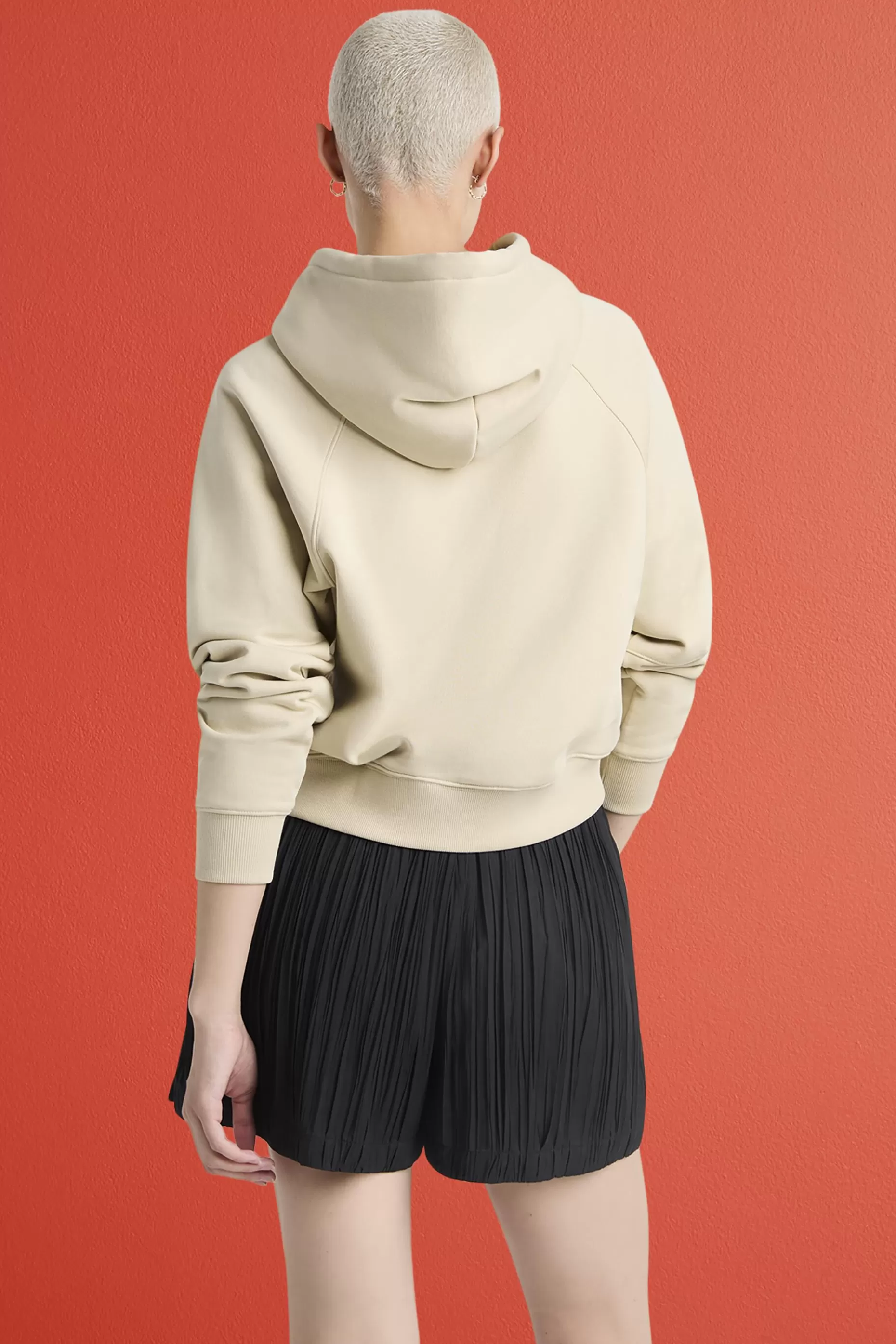 ESPRIT Cropped Logo Fleece Hoodie at our Online Shop *Women Sweatshirts + Hoodies