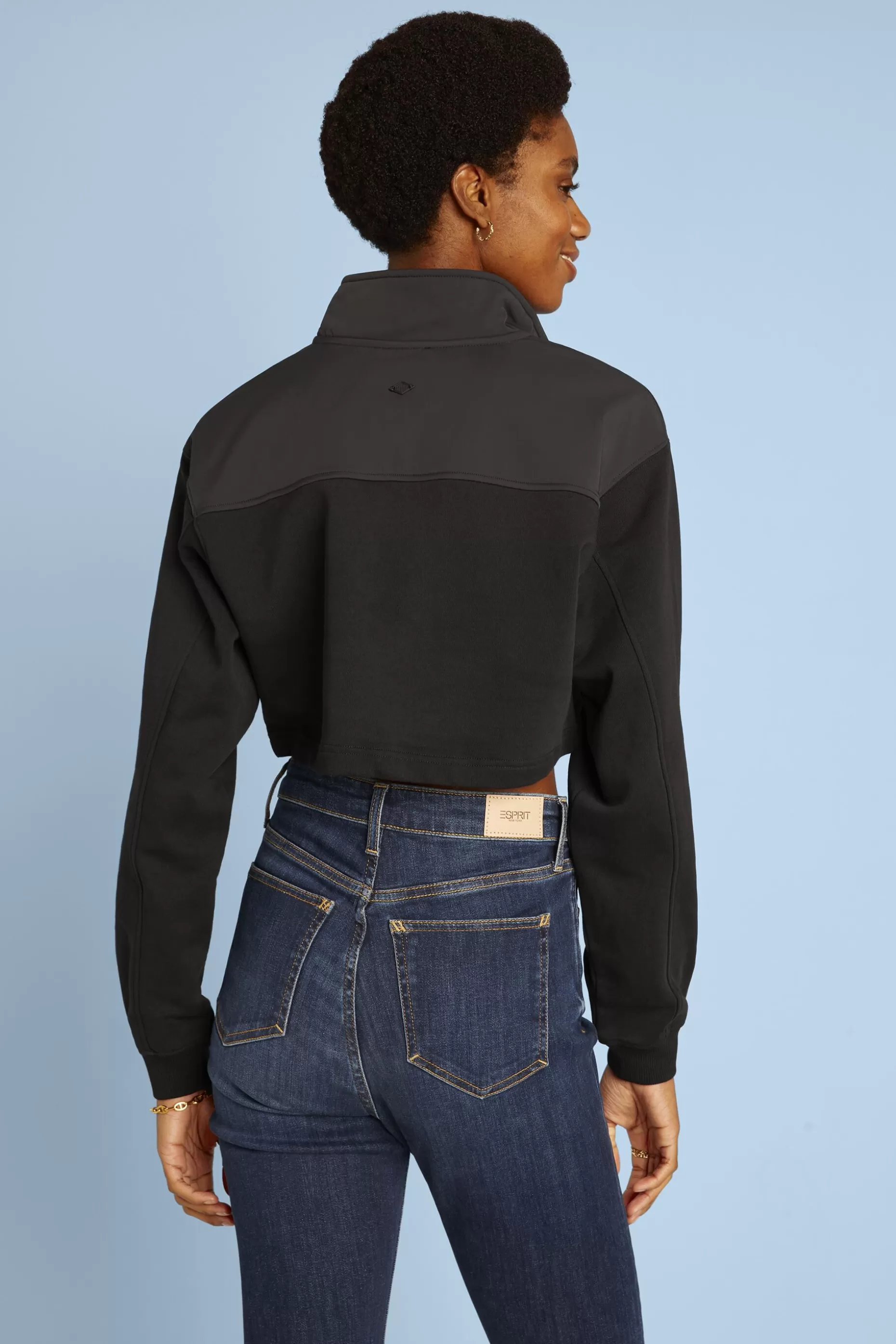 ESPRIT Cropped Organic Cotton Terry Sweatshirt at our Online Shop *Women Sweatshirts + Hoodies
