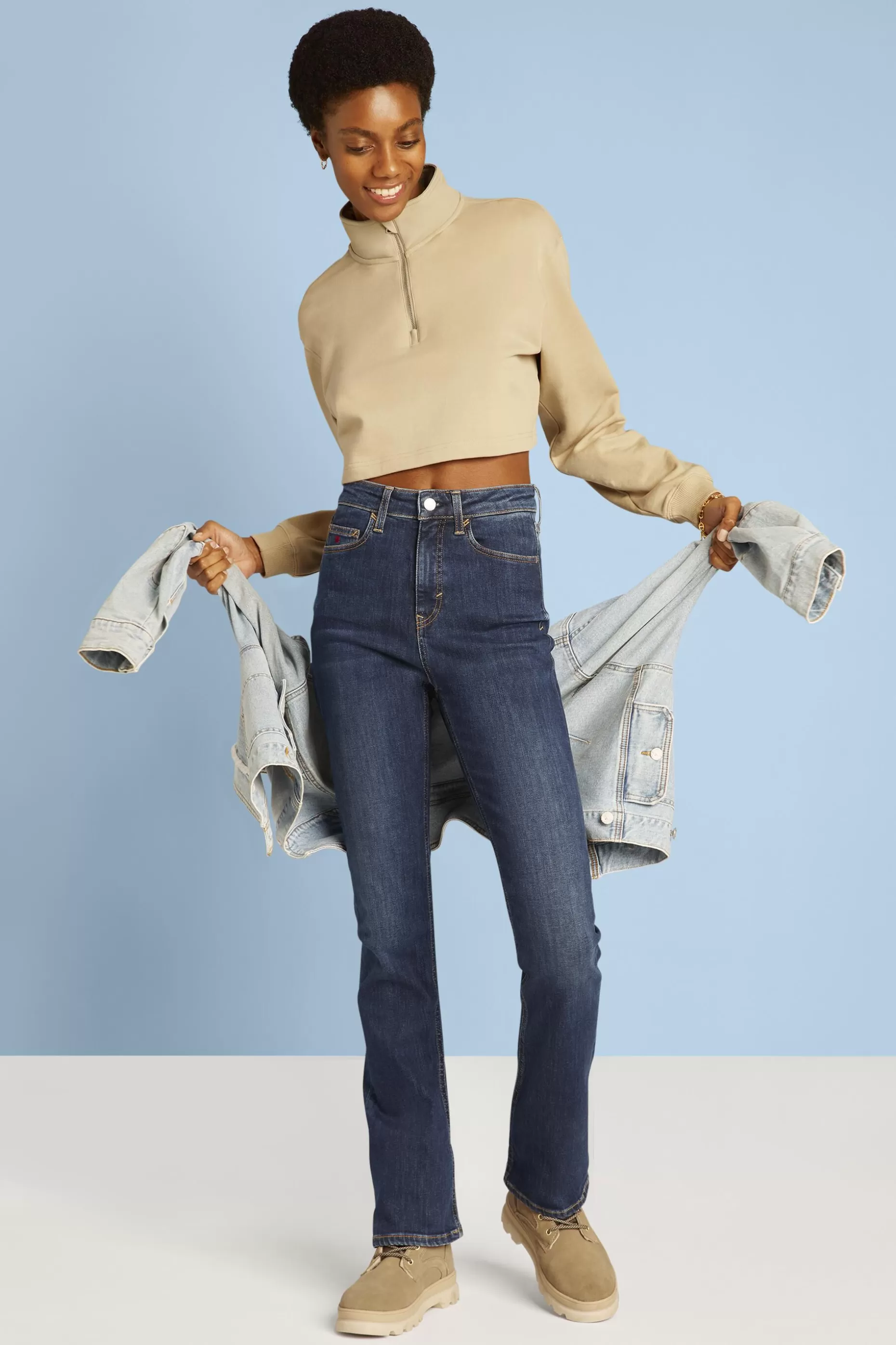 ESPRIT Cropped Organic Cotton Terry Sweatshirt at our Online Shop *Women Sweatshirts + Hoodies