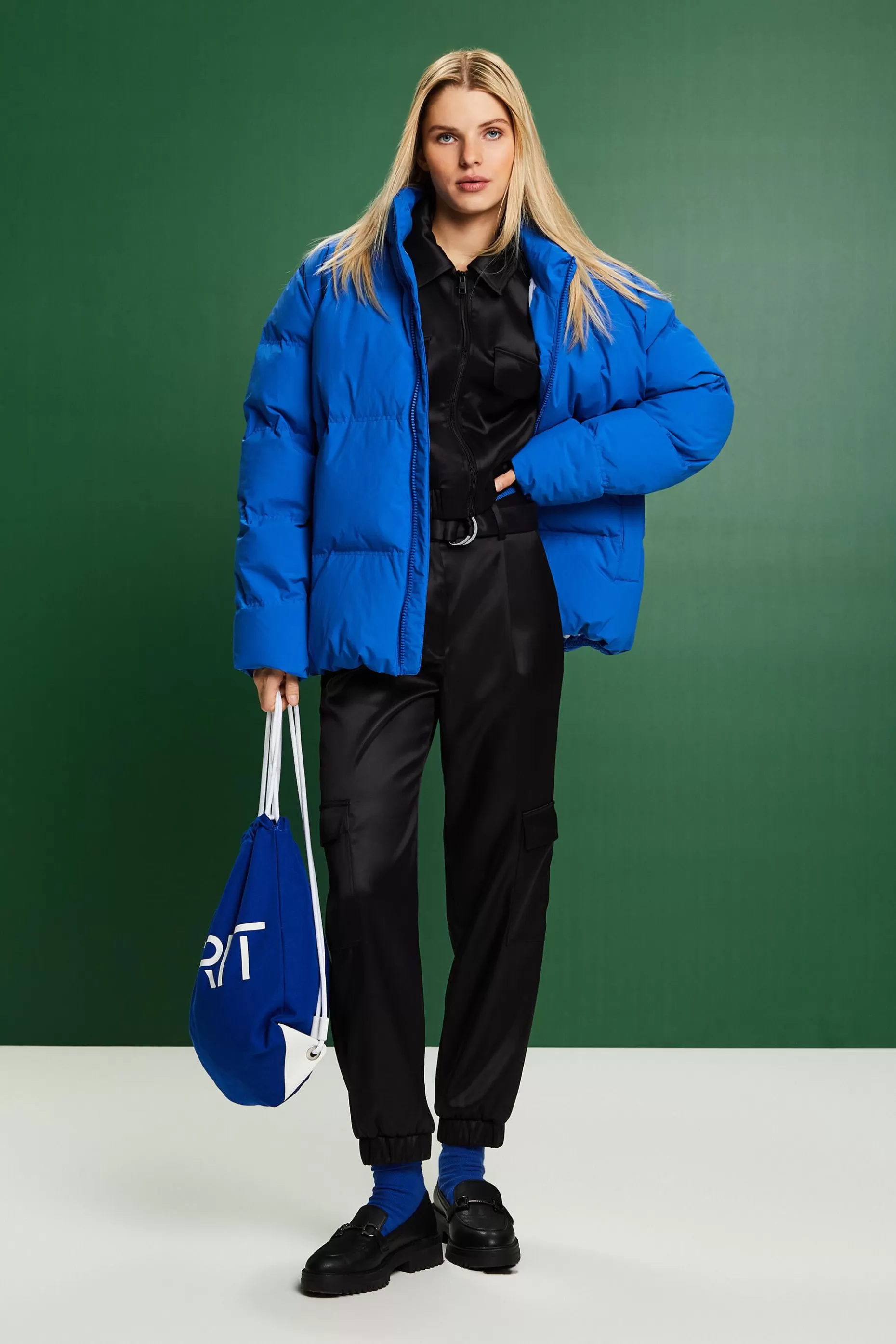 ESPRIT Cropped Satin Bomber Jacket at our Online Shop *Women Jackets + Coats