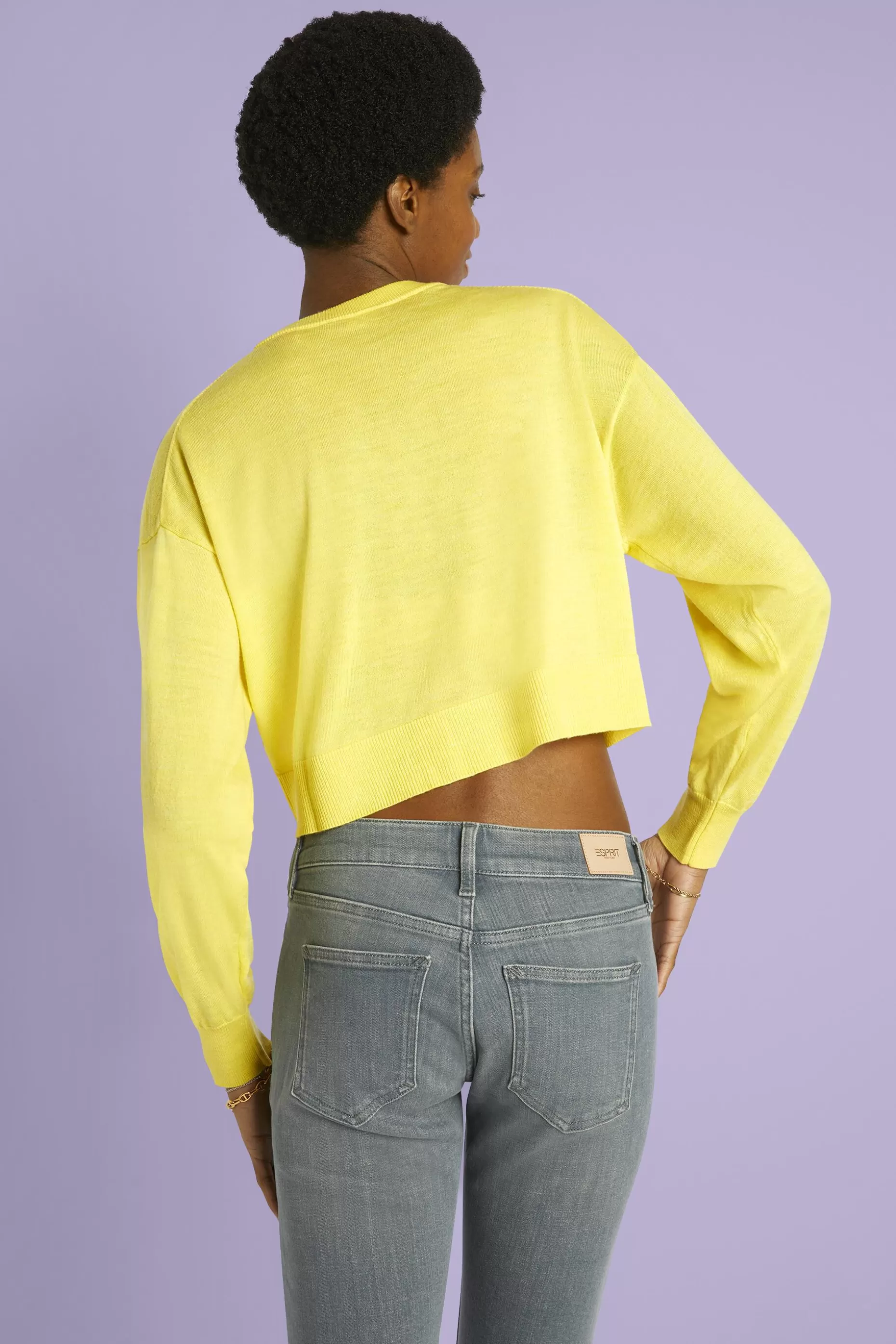 ESPRIT Cropped Super Fine Merino Wool Sweater at our Online Shop *Women Sweaters