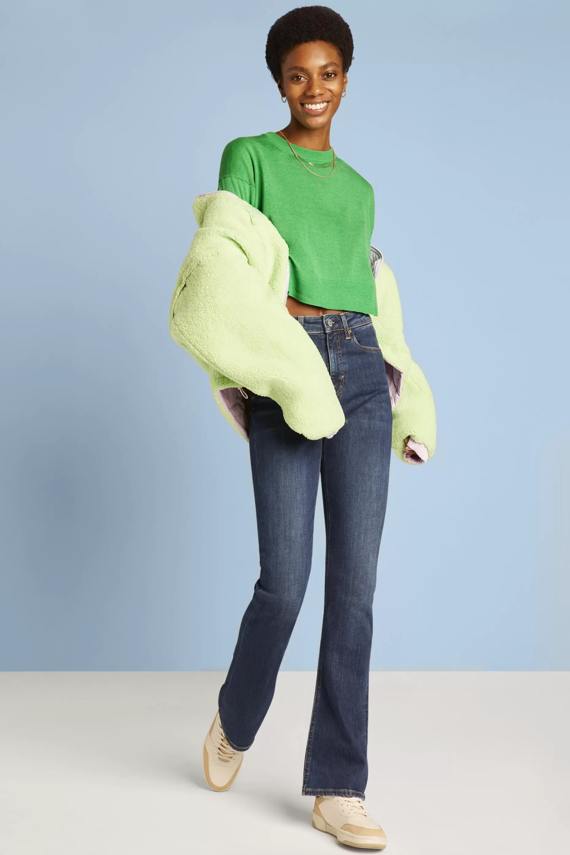 ESPRIT Cropped Super Fine Merino Wool Sweater at our Online Shop *Women Sweaters