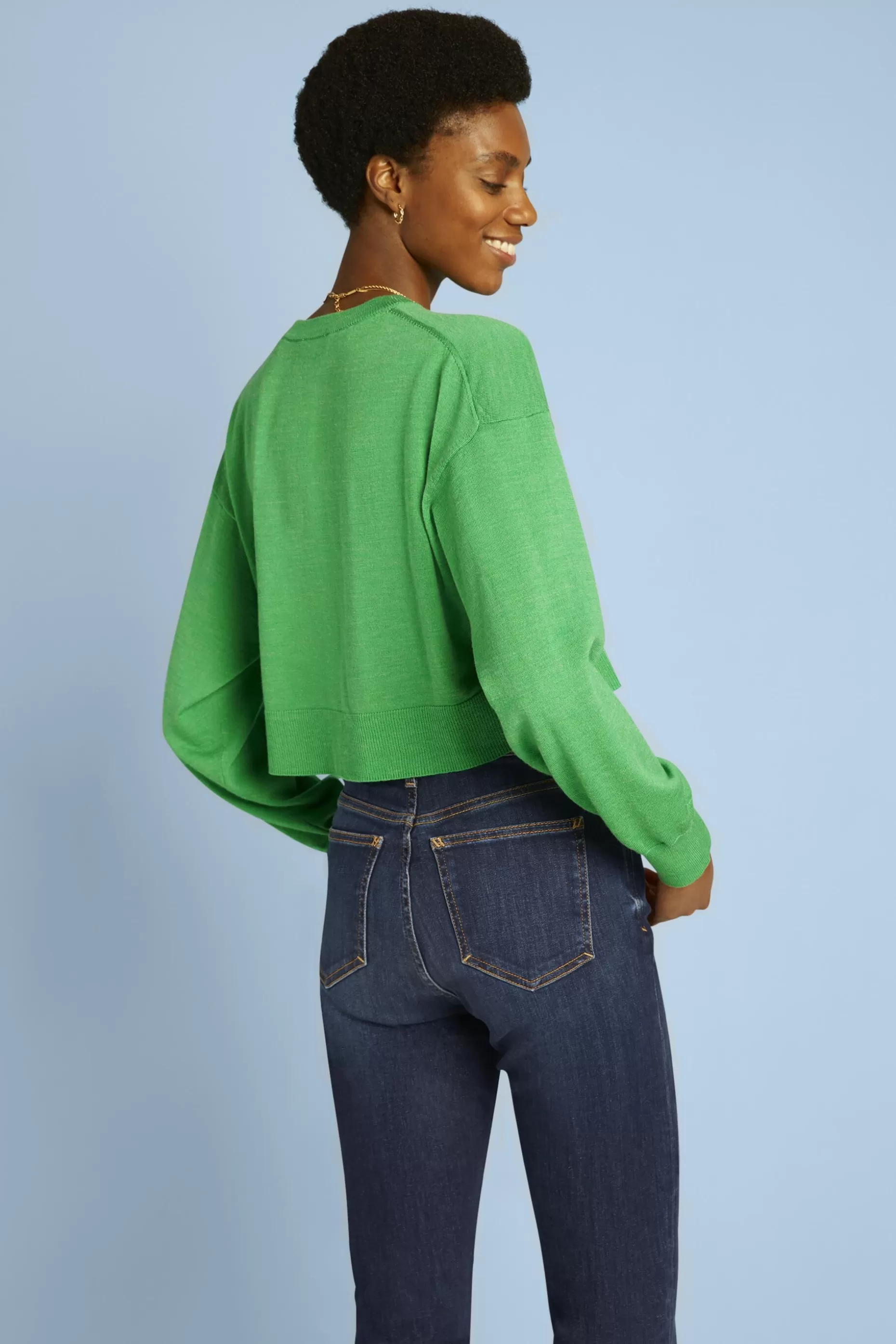 ESPRIT Cropped Super Fine Merino Wool Sweater at our Online Shop *Women Sweaters